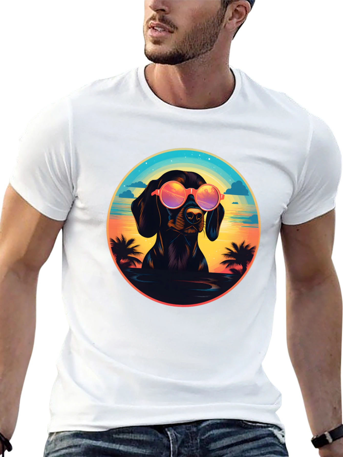 Dachshund Beach Vibe T-Shirt