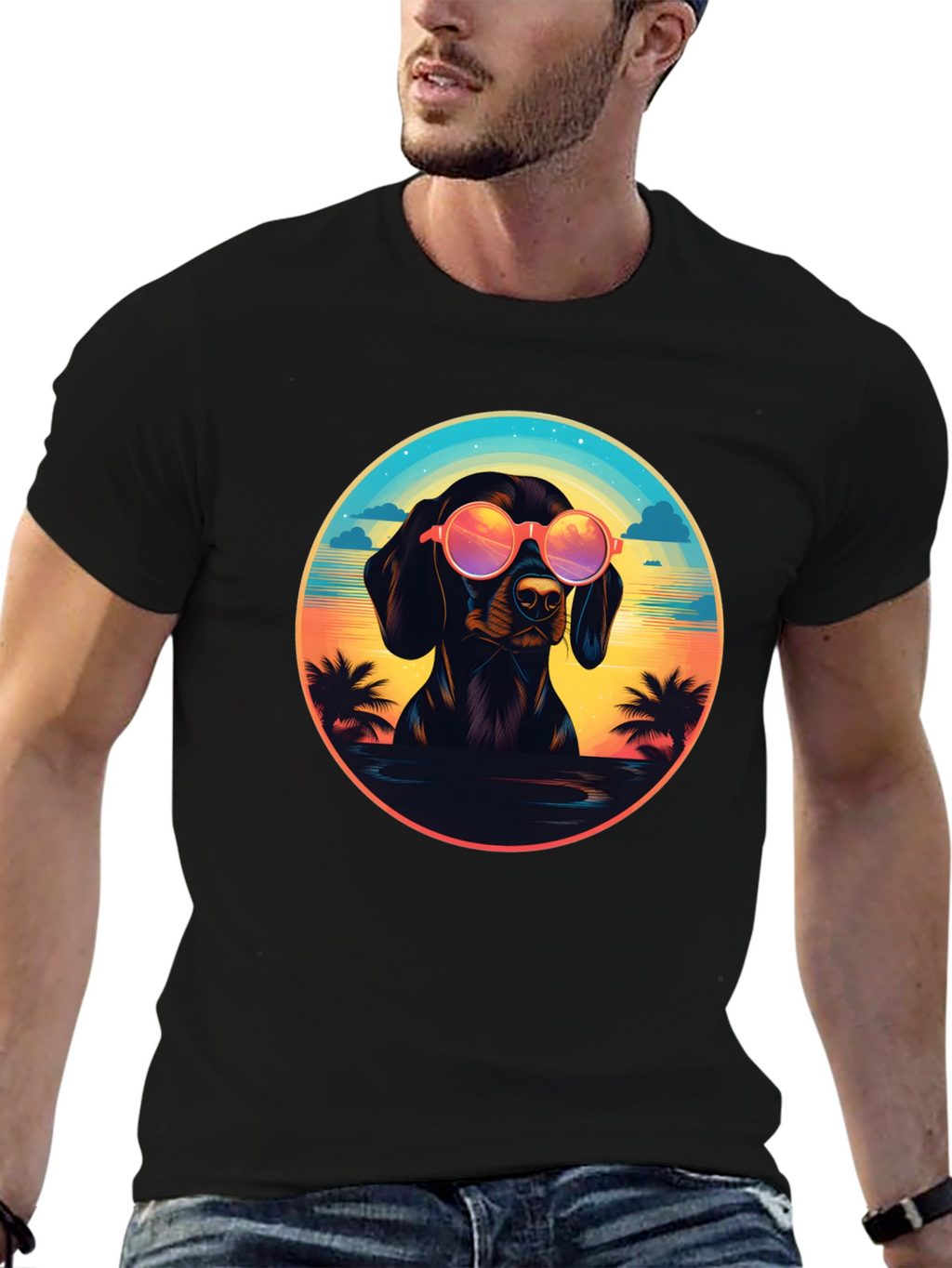 Dachshund Beach Vibe T-Shirt