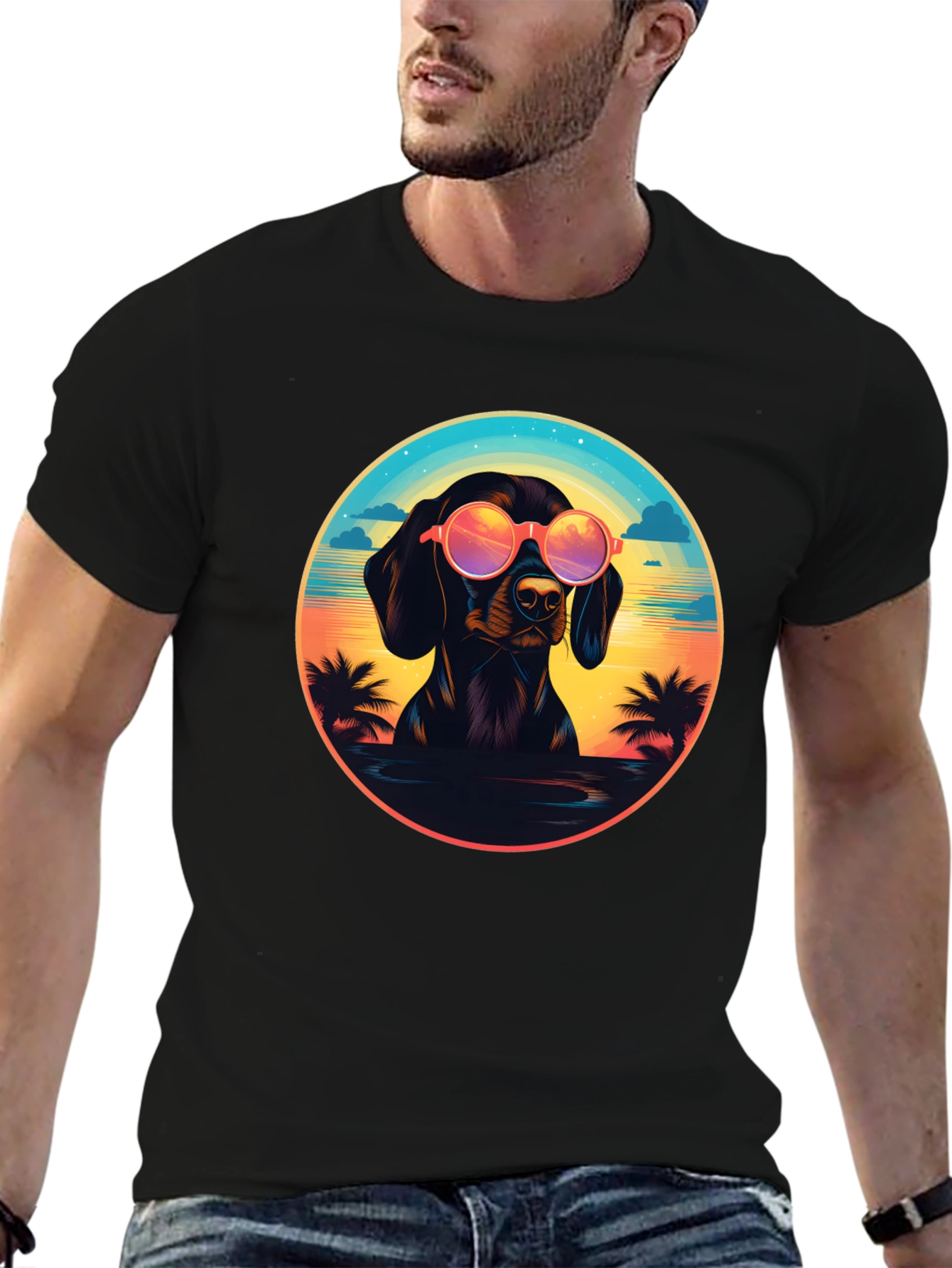 Dachshund Beach Vibe T-Shirt