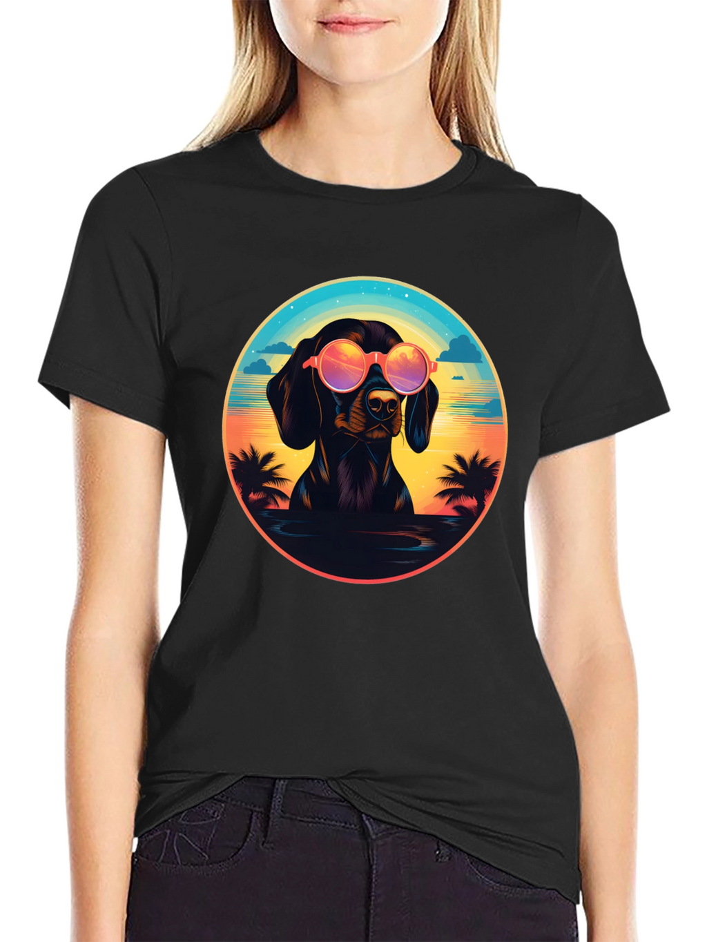 Dachshund Beach Vibe T-Shirt