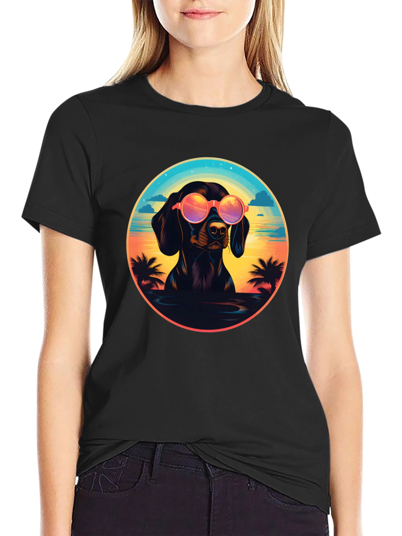 Dachshund Beach Vibe T-Shirt