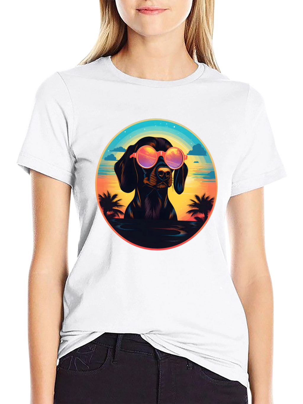 Dachshund Beach Vibe T-Shirt