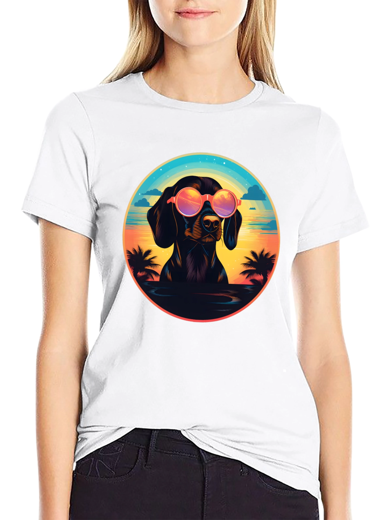 Dachshund Beach Vibe T-Shirt
