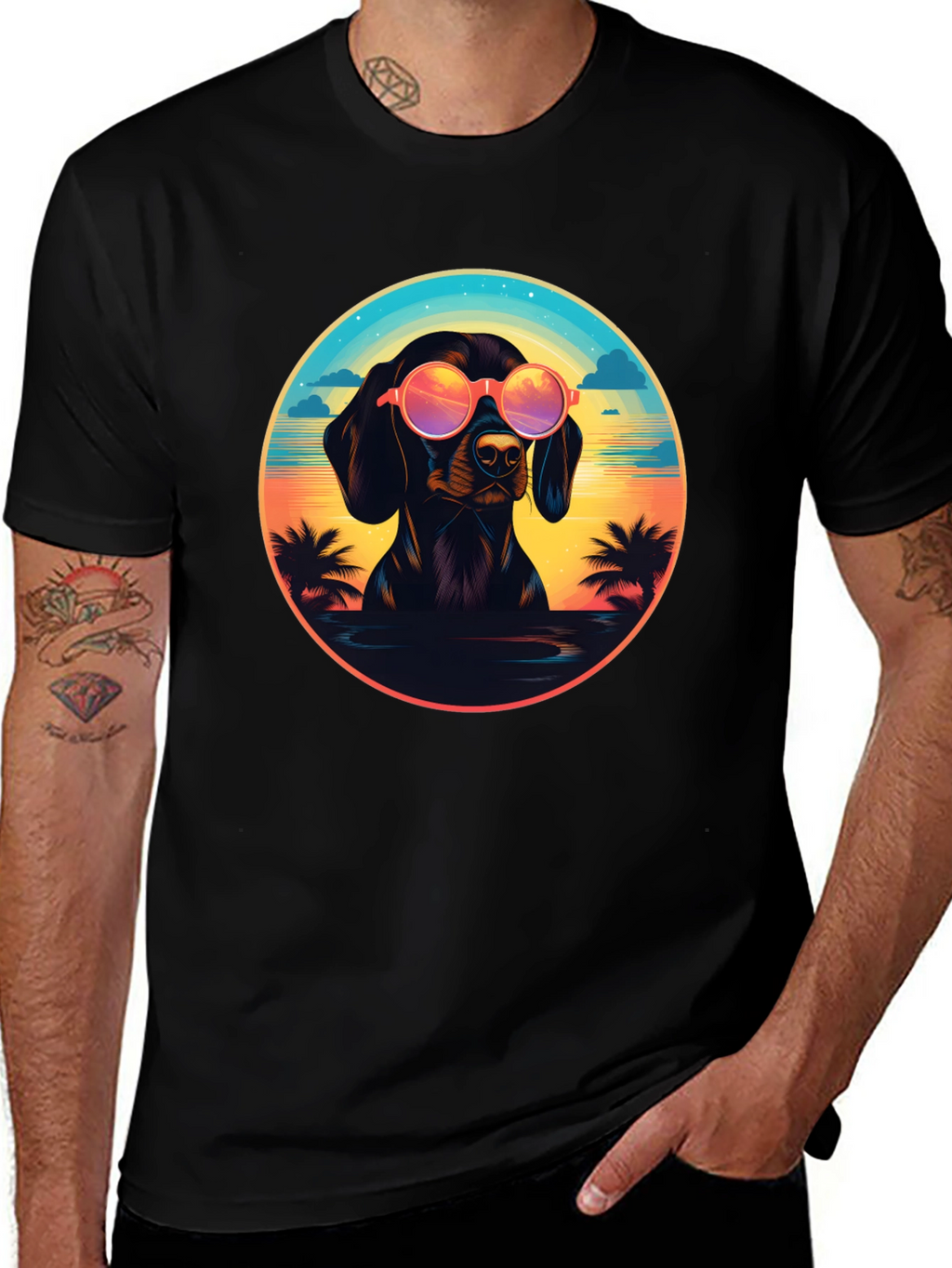 Dachshund Beach Vibe T-Shirt