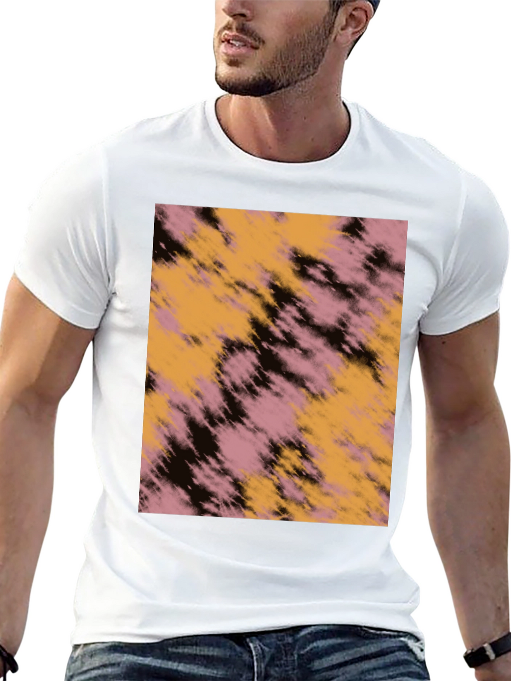 Abstract Graphic Print Black Casual T-Shirt