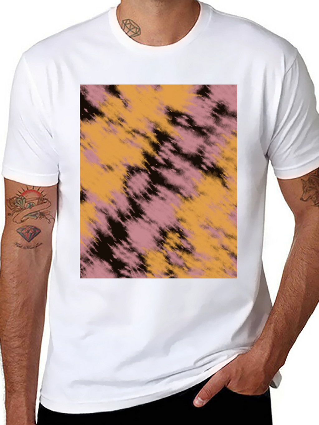 Abstract Graphic Print Black Casual T-Shirt