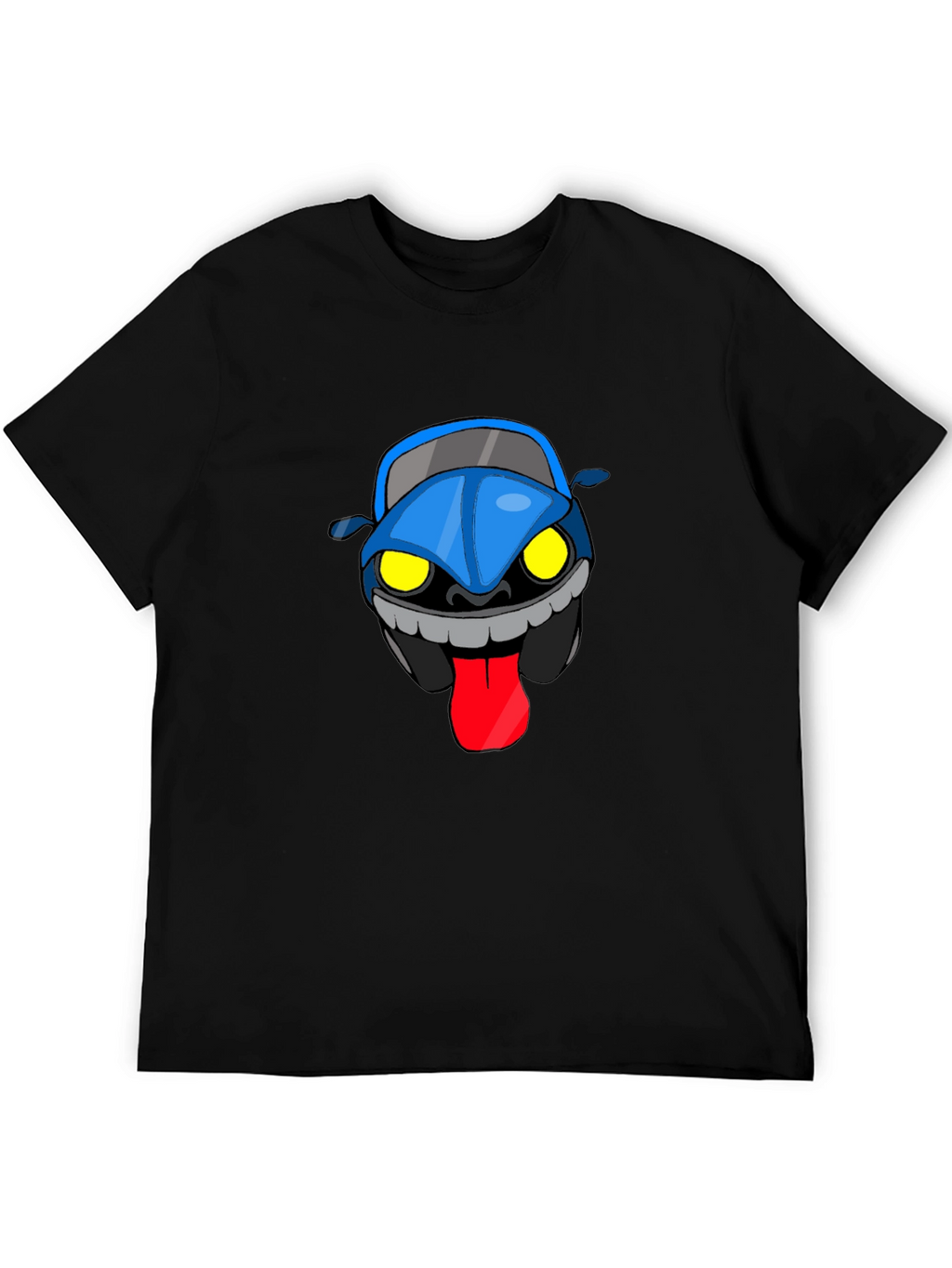 Cartoon Car Graphic Black T-Shirt