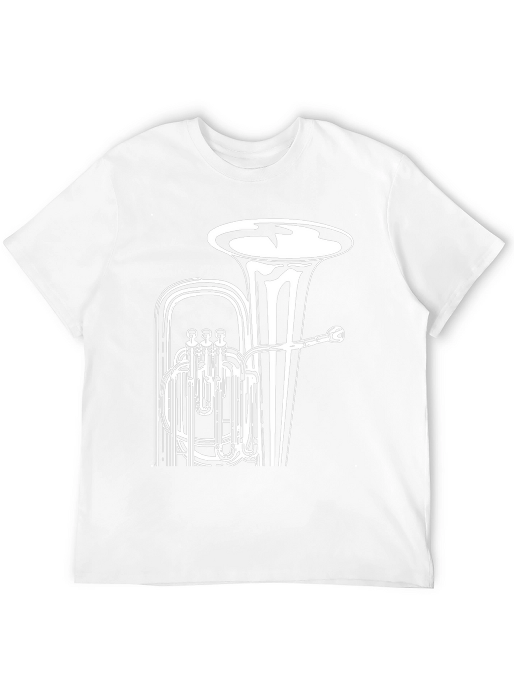 Black T-Shirt with Tuba Design