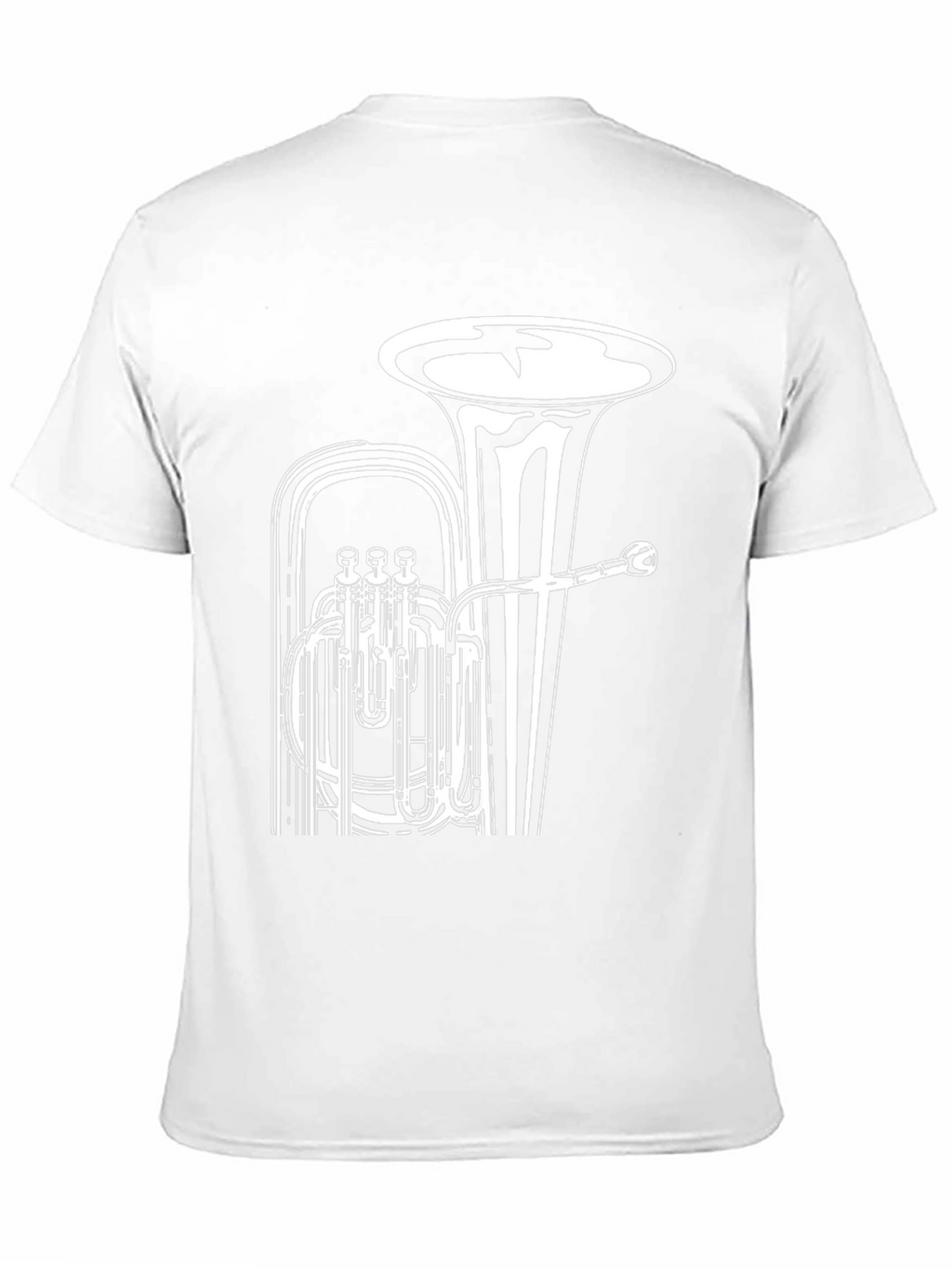 Black T-Shirt with Tuba Design