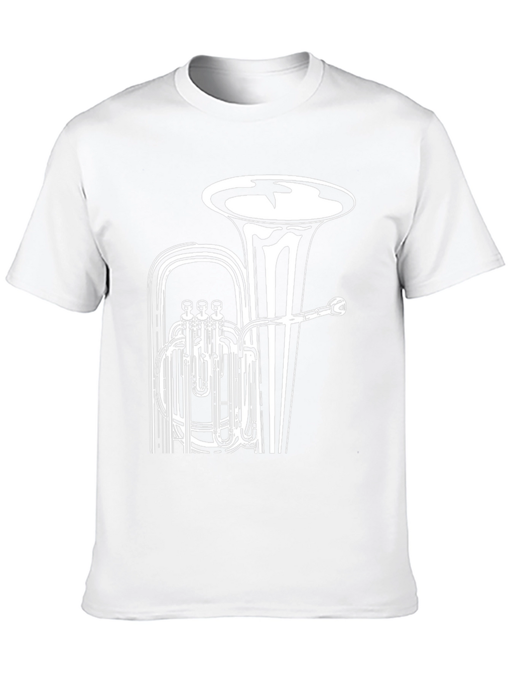 Black T-Shirt with Tuba Design