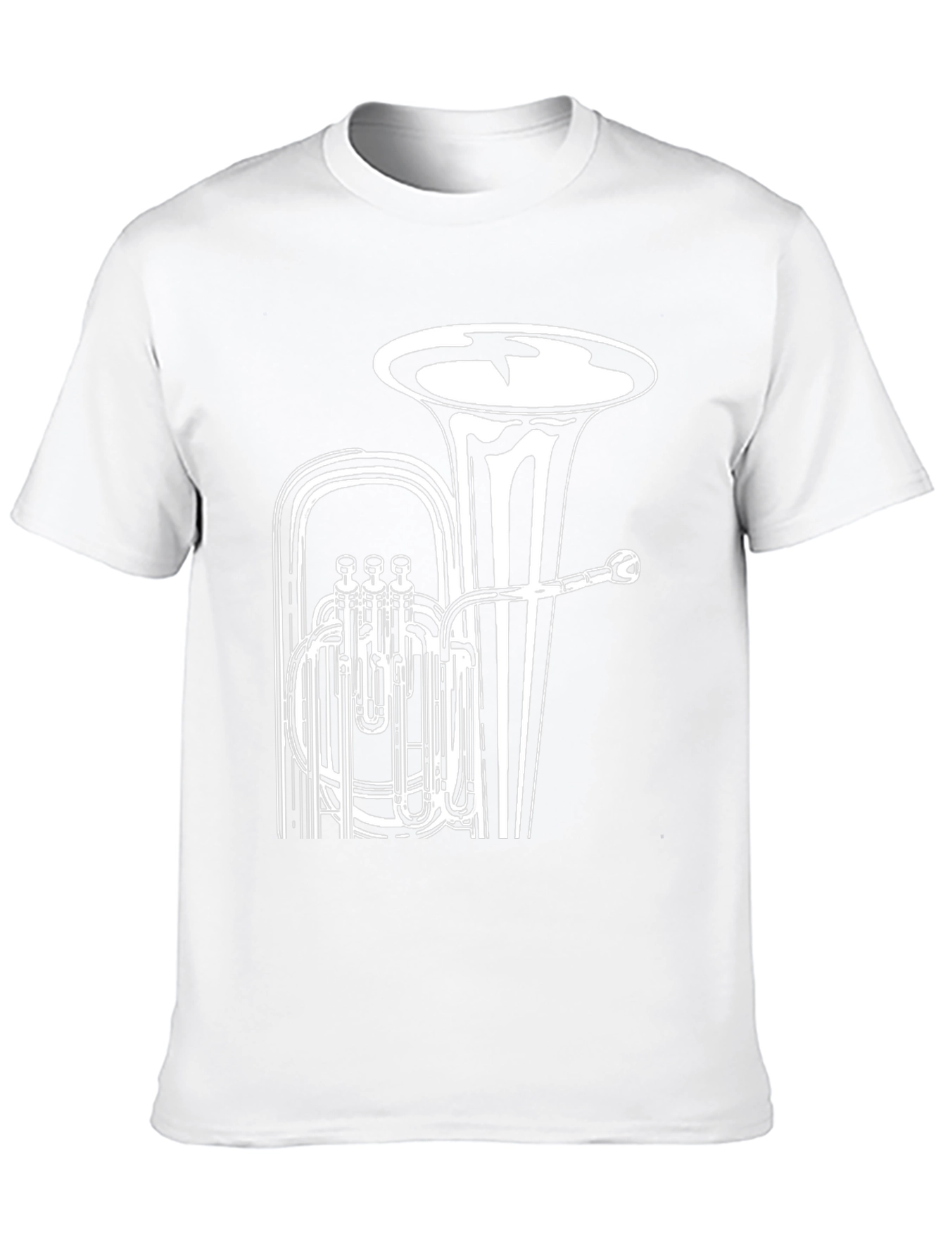 Black T-Shirt with Tuba Design