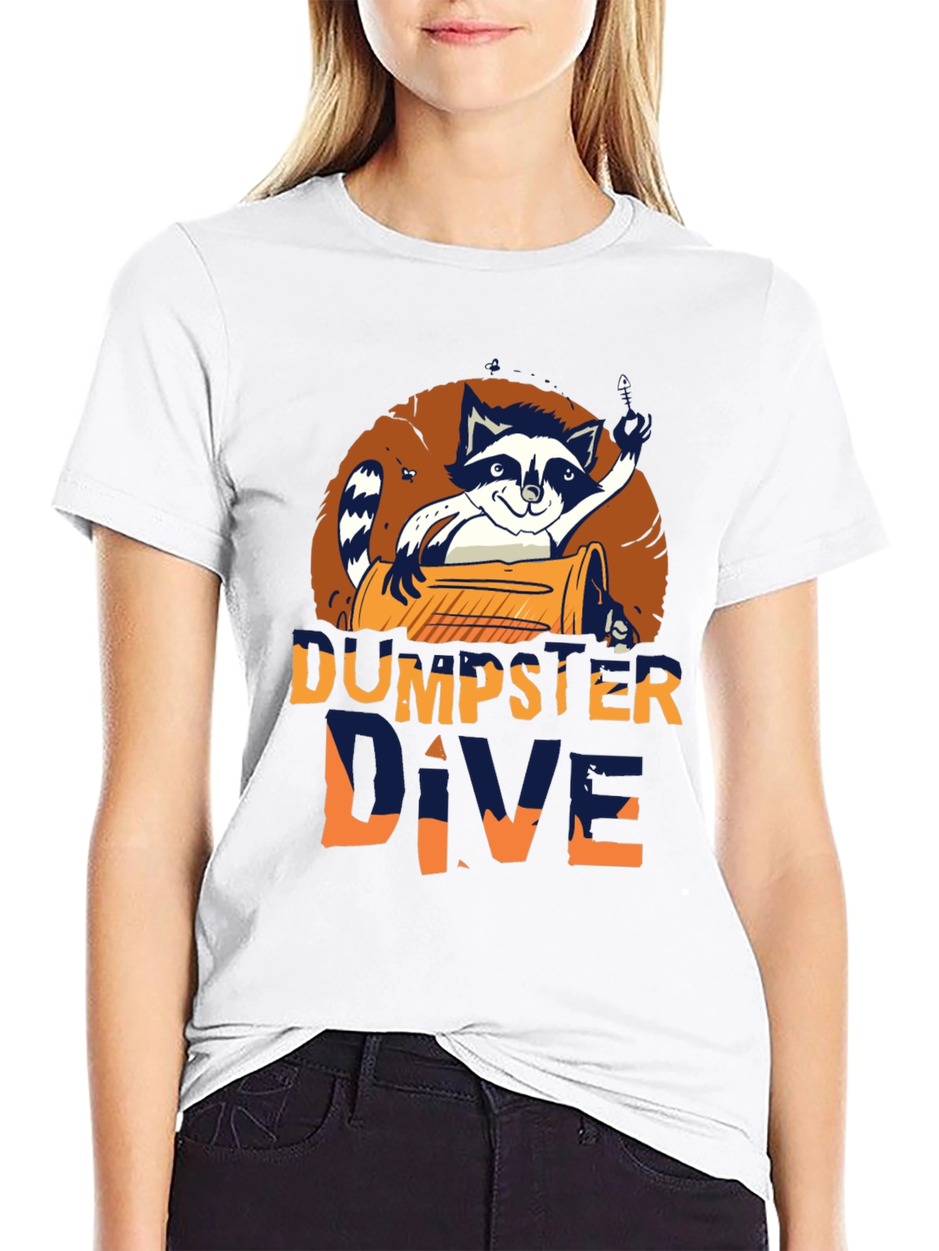Dumpster Dive Raccoon Graphic T-Shirt - Mens Black Tee
