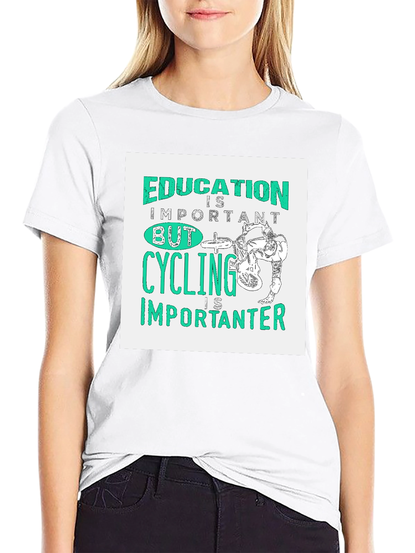 Education Important Cycling Importanter Graphic Tee