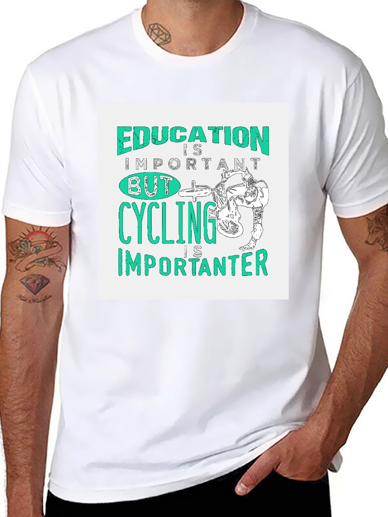 Education Important Cycling Importanter Graphic Tee