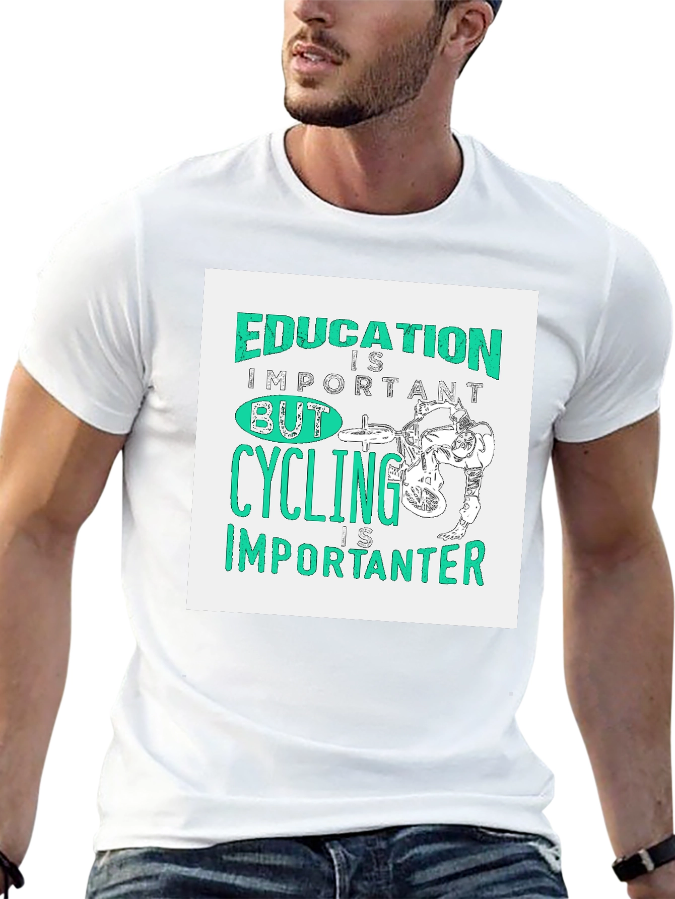 Education Important Cycling Importanter Graphic Tee