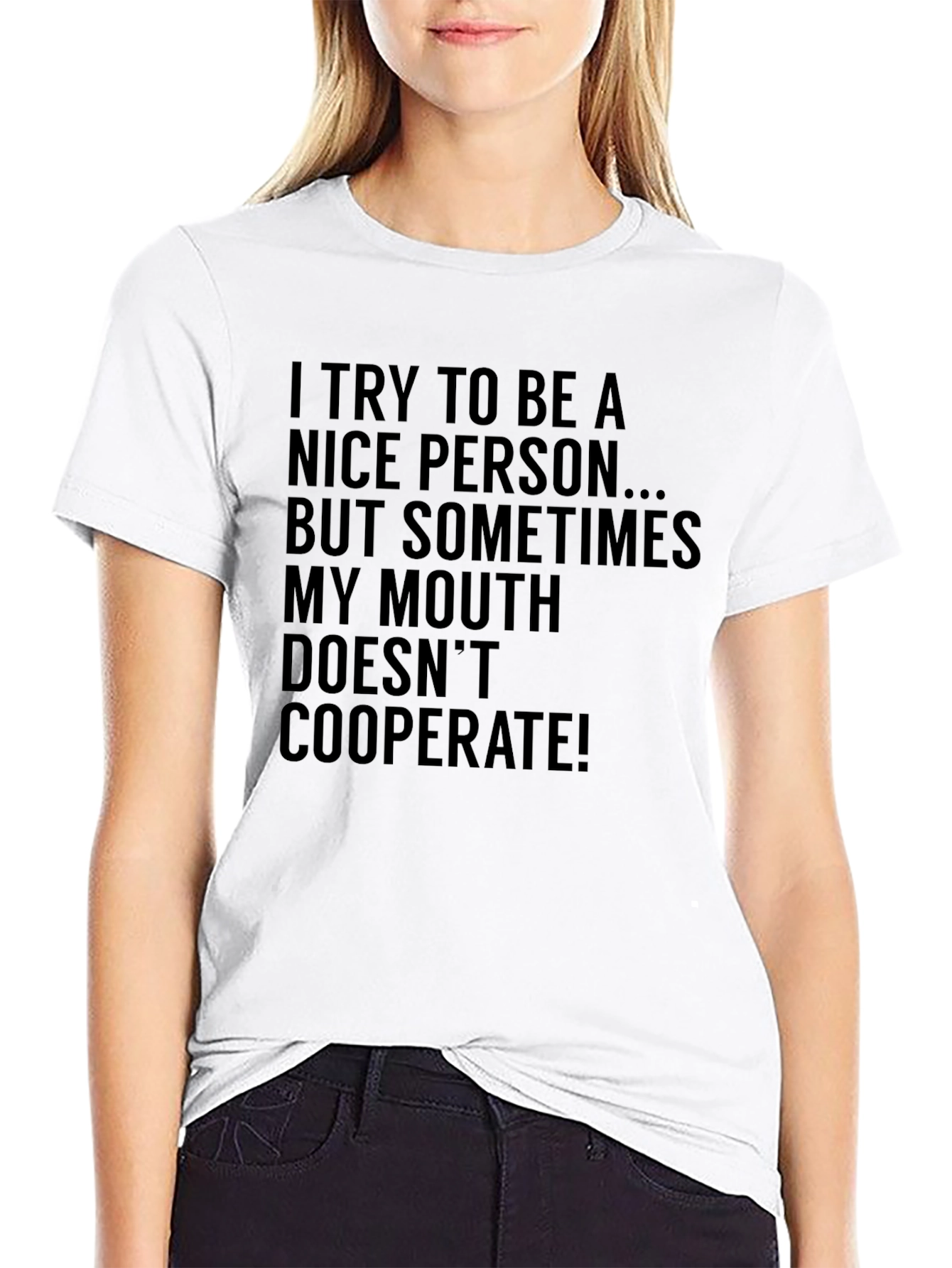 Funny Sarcastic Humor Graphic Tee - My Mouth Doesnt Cooperate
