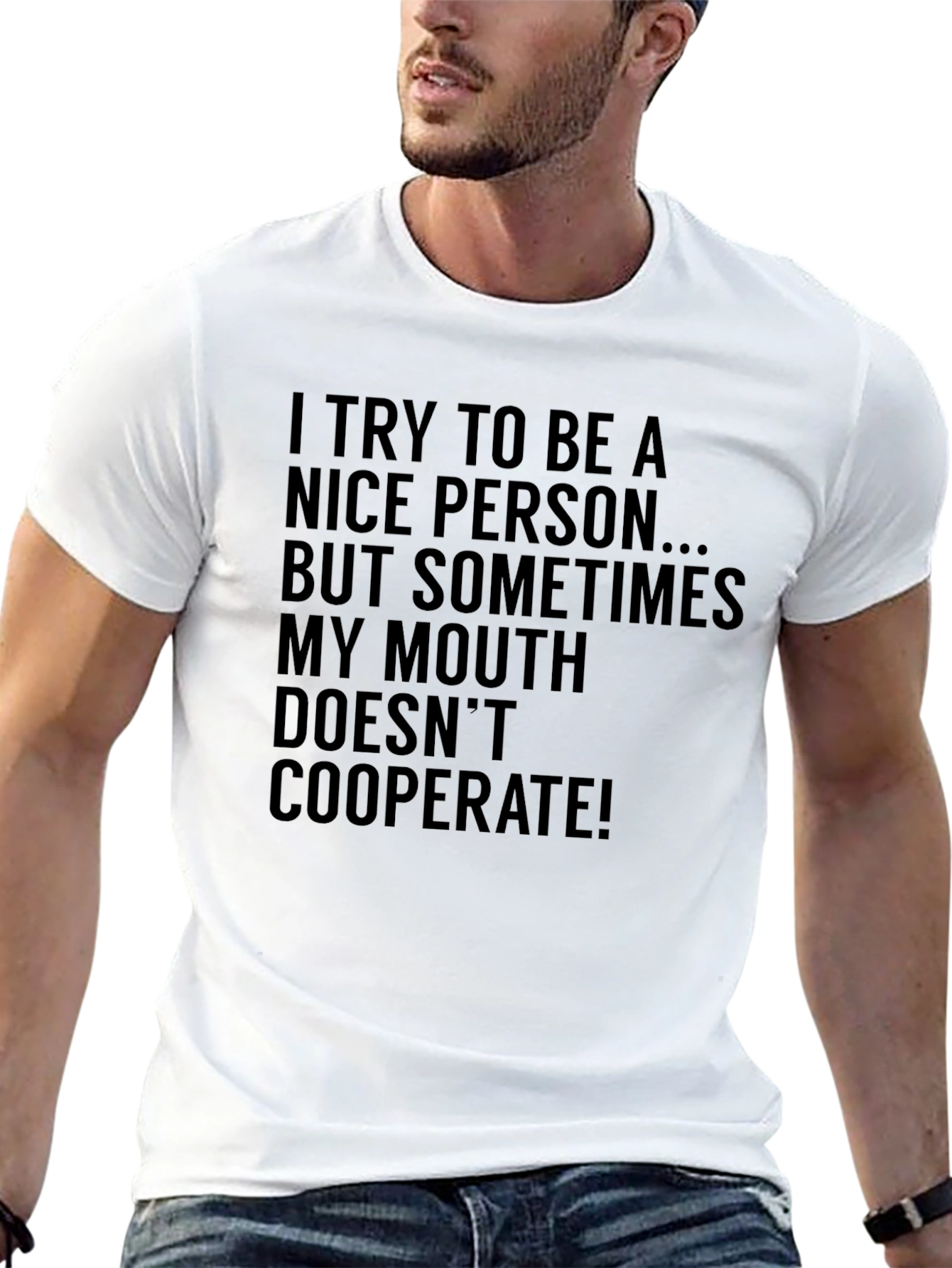 Funny Sarcastic Humor Graphic Tee - My Mouth Doesnt Cooperate