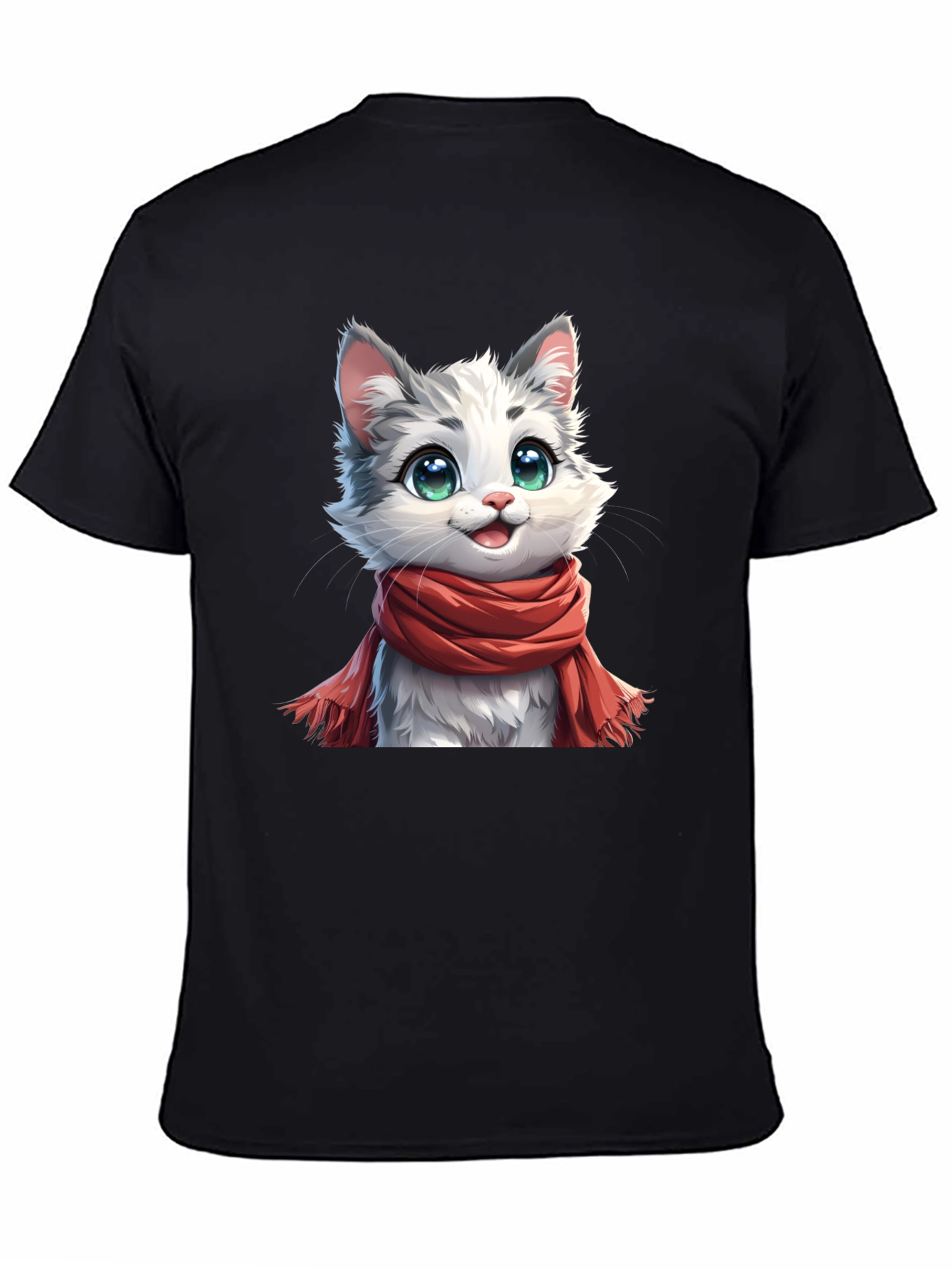 Cat in Scarf Graphic Tee