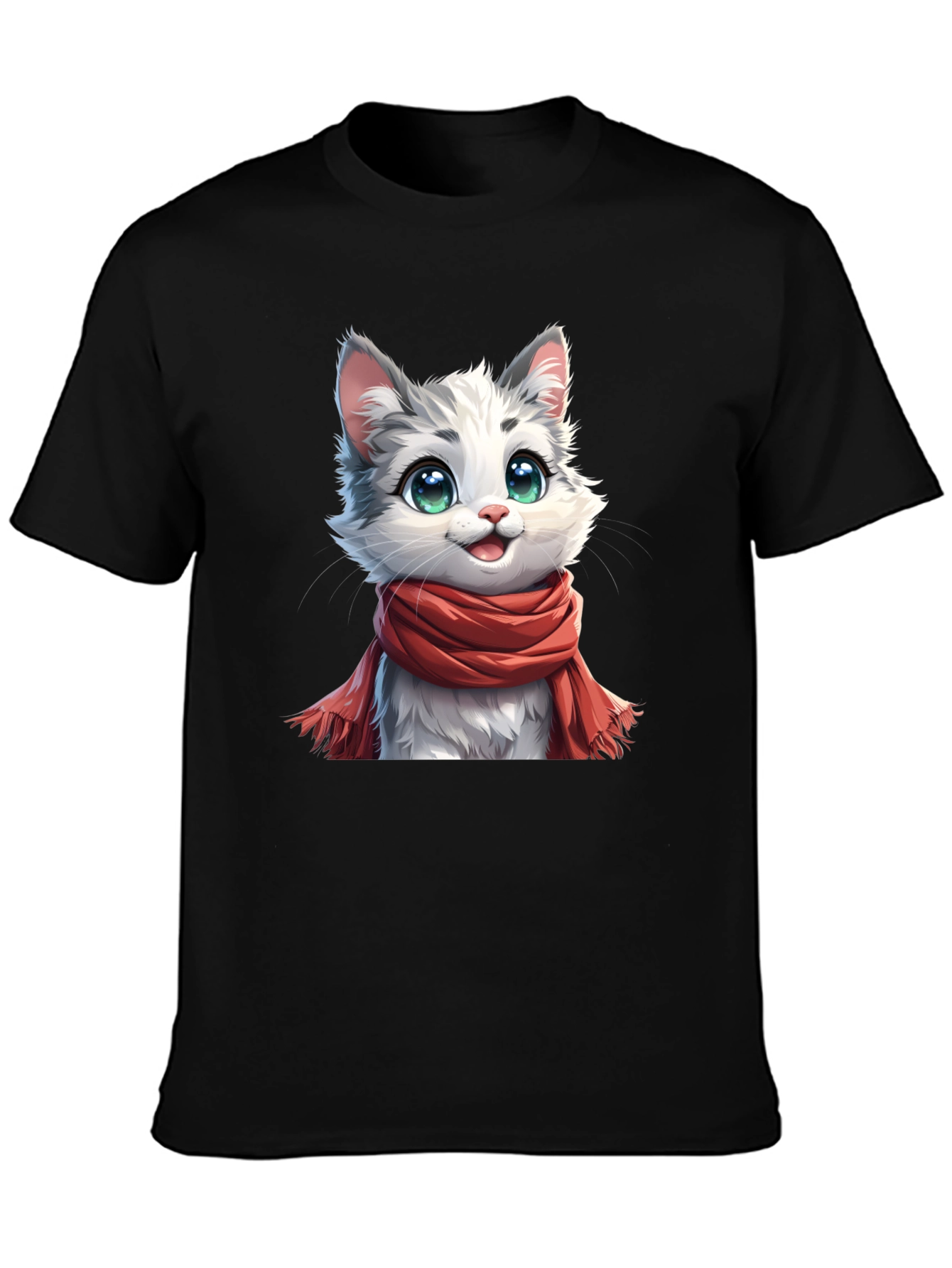 Cat in Scarf Graphic Tee