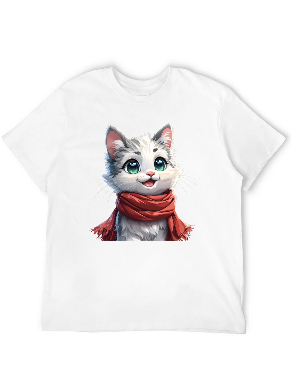 Cat in Scarf Graphic Tee
