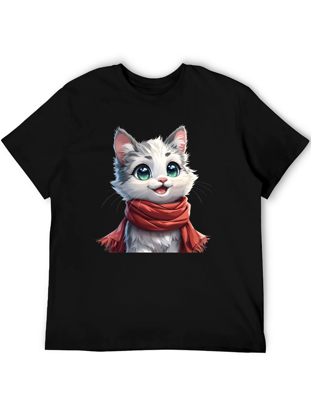 Cat in Scarf Graphic Tee