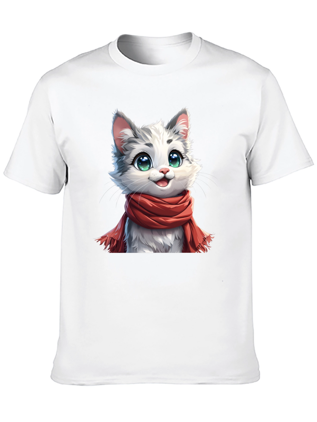 Cat in Scarf Graphic Tee