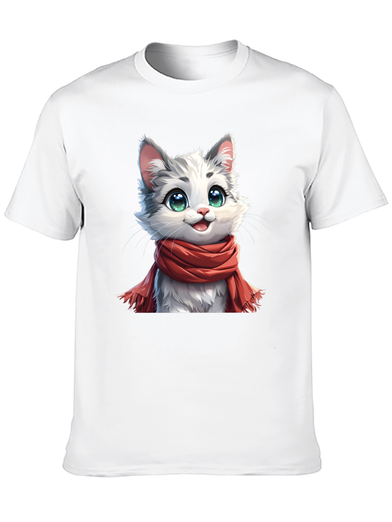Cat in Scarf Graphic Tee