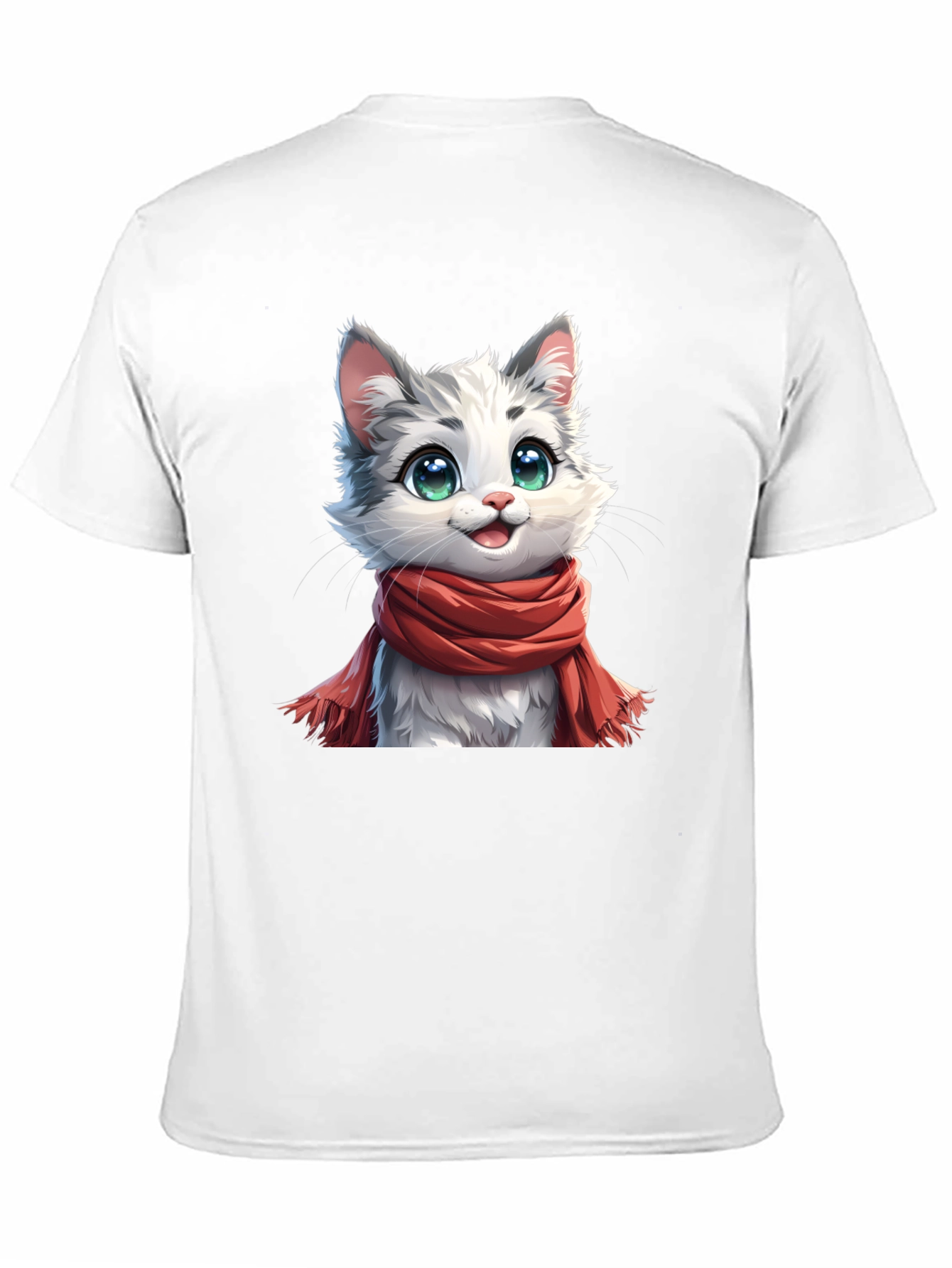Cat in Scarf Graphic Tee