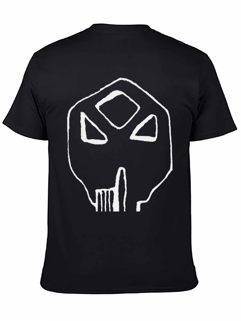 Abstract Skull Graphic Black T-Shirt