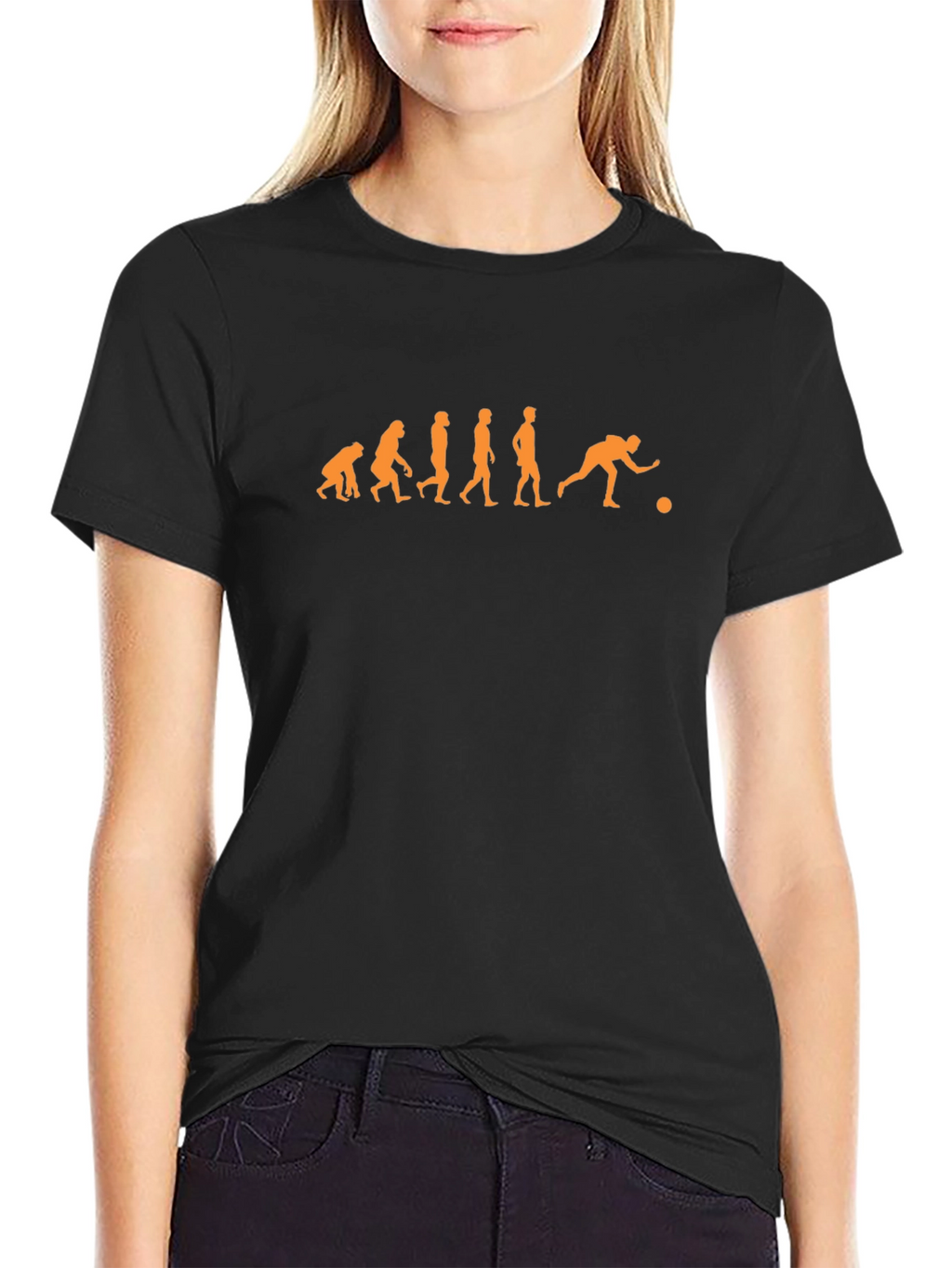 Bowling Evolution Graphic T-Shirt - Black Tee