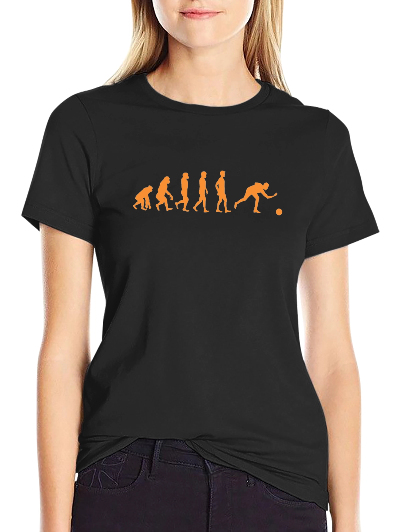Bowling Evolution Graphic T-Shirt - Black Tee