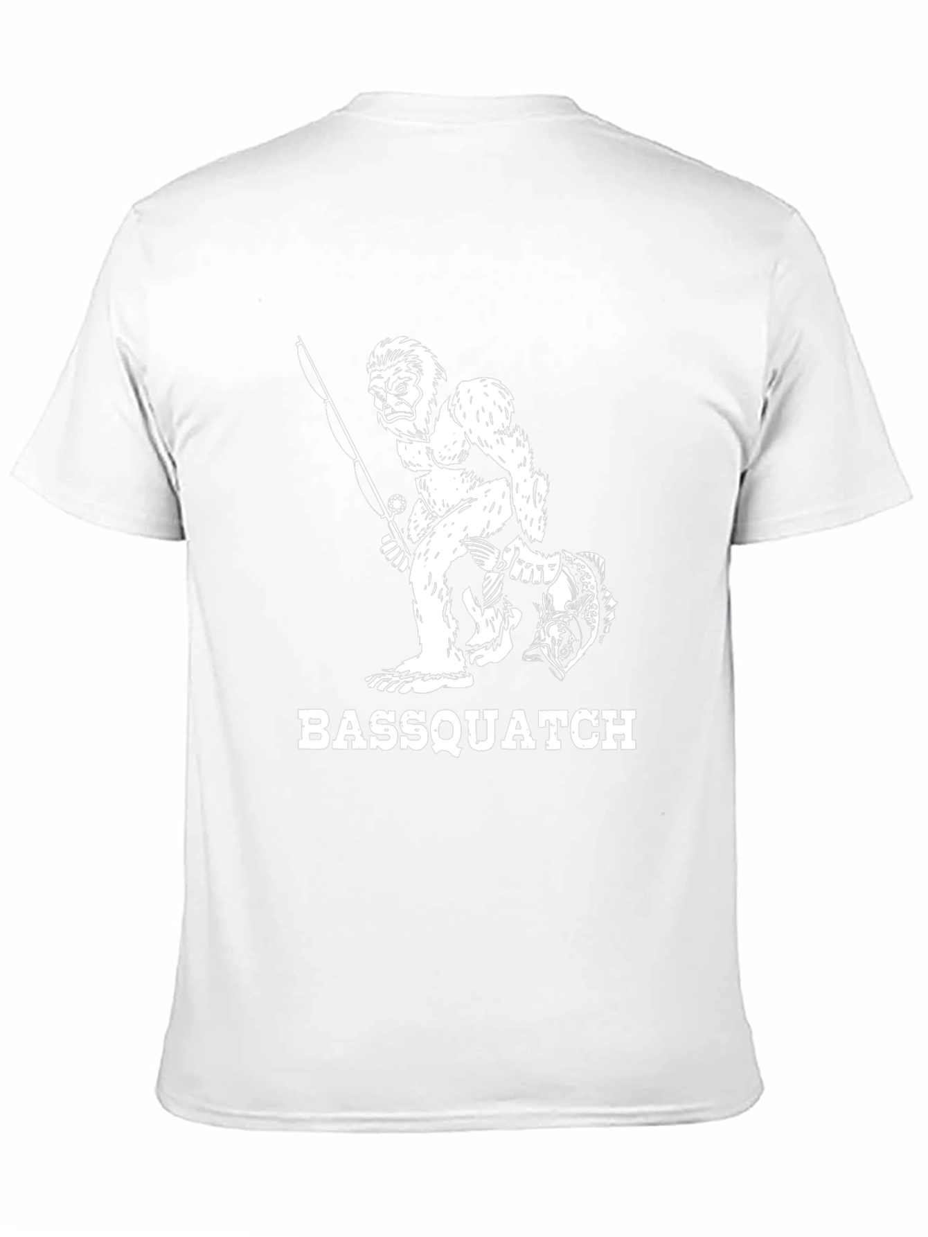 Bassquatch Graphic Tee - Fishing Bigfoot Humor