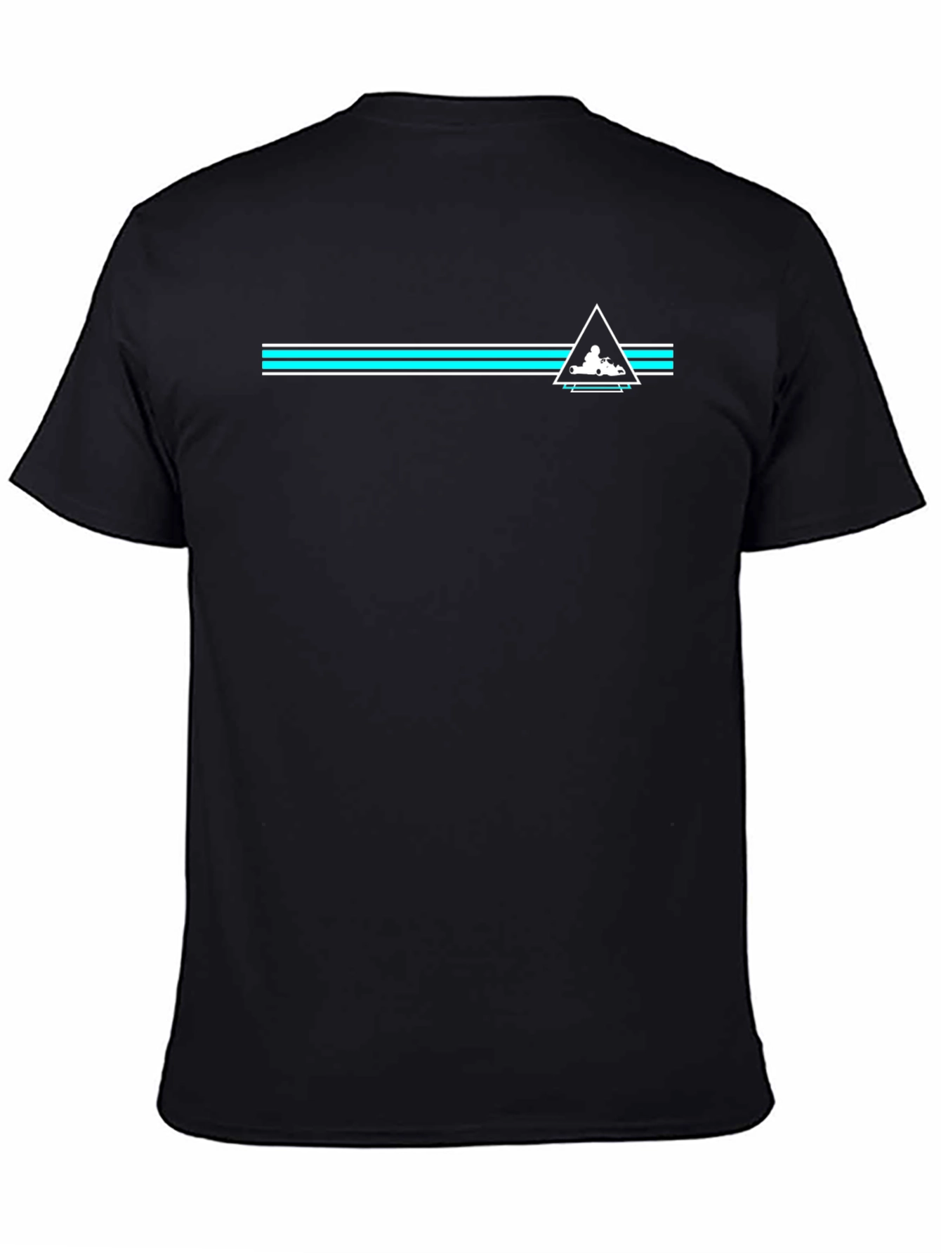 Black Tee with Retro Racing Graphic