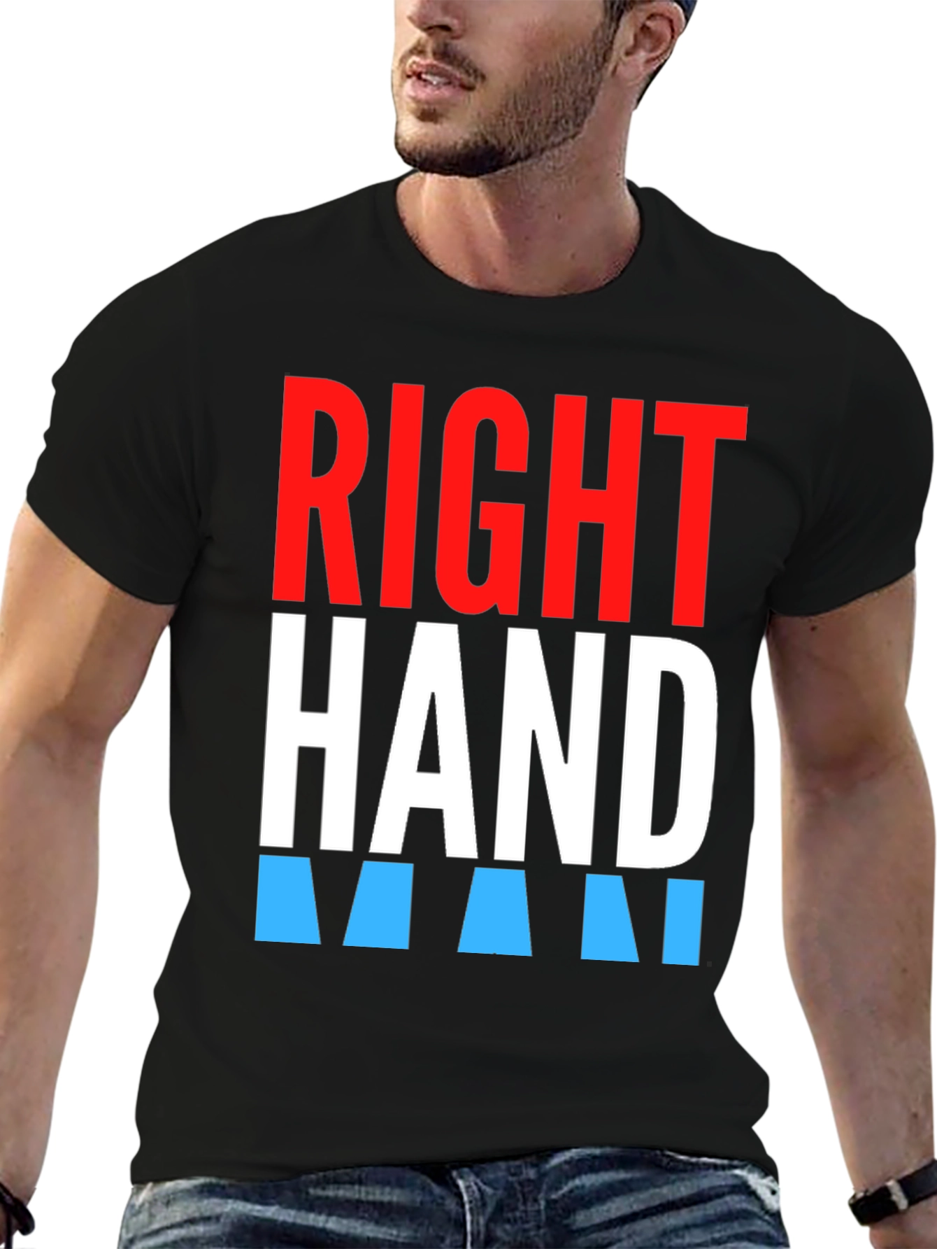 Right Hand Man Graphic Tee - Stylish Crew Neck T-Shirt
