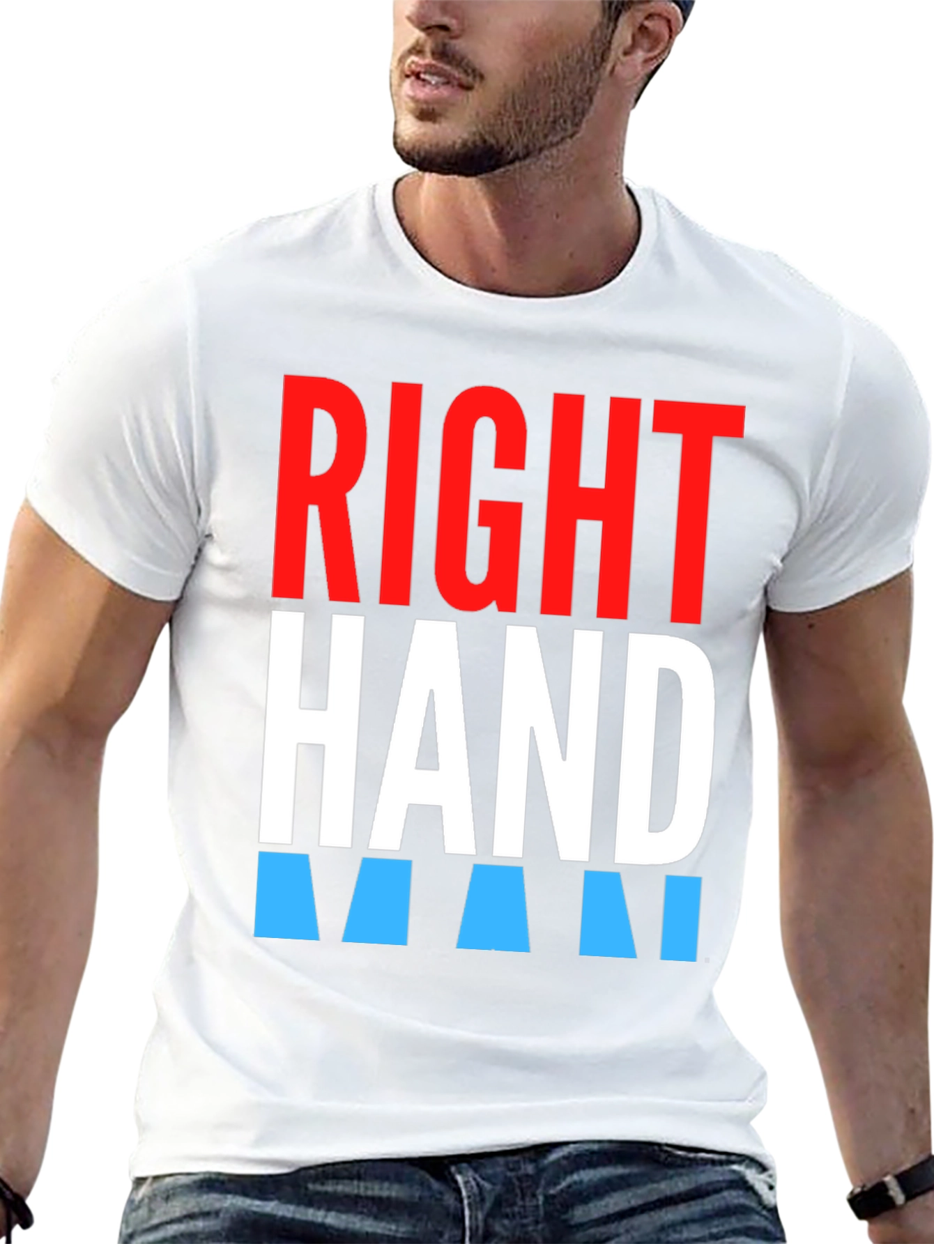 Right Hand Man Graphic Tee - Stylish Crew Neck T-Shirt