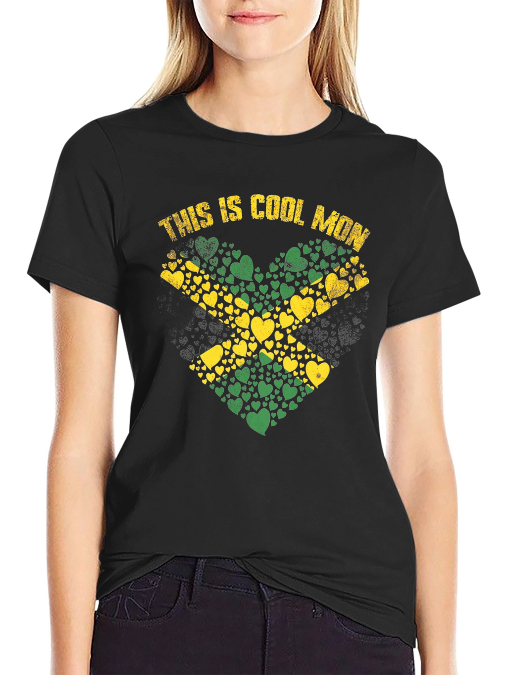 Cool Mon Jamaica Heart T-Shirt