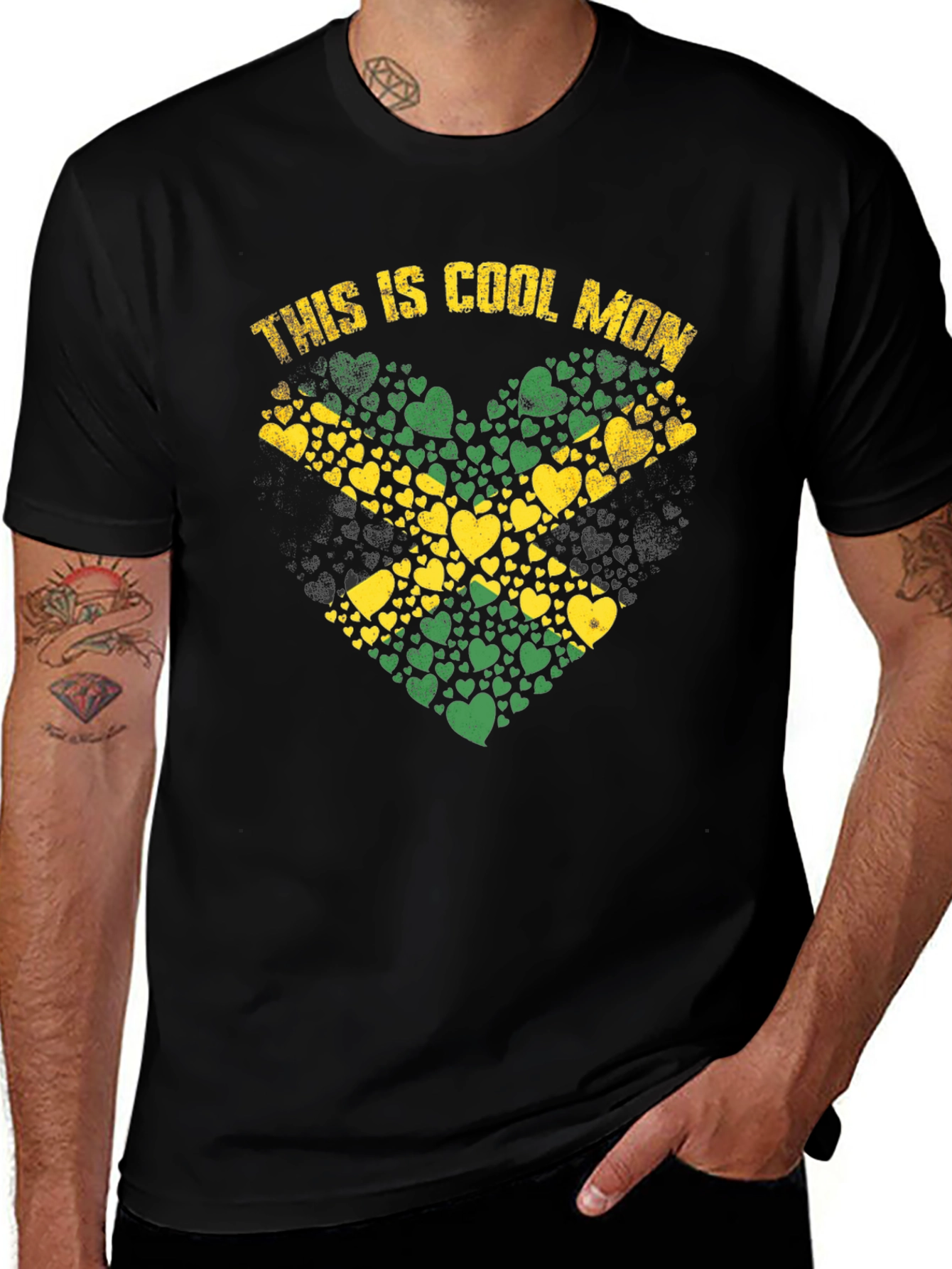 Cool Mon Jamaica Heart T-Shirt
