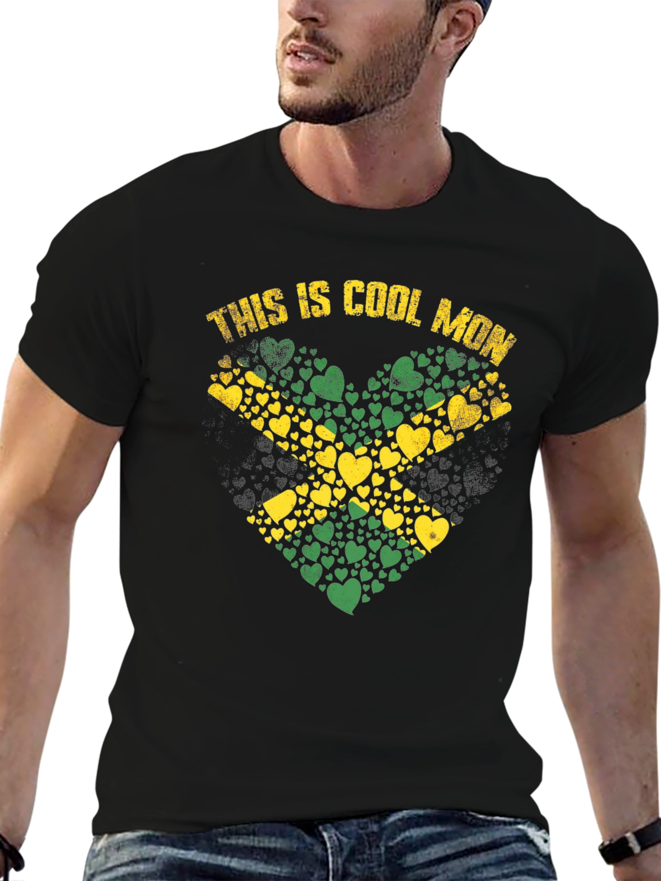 Cool Mon Jamaica Heart T-Shirt