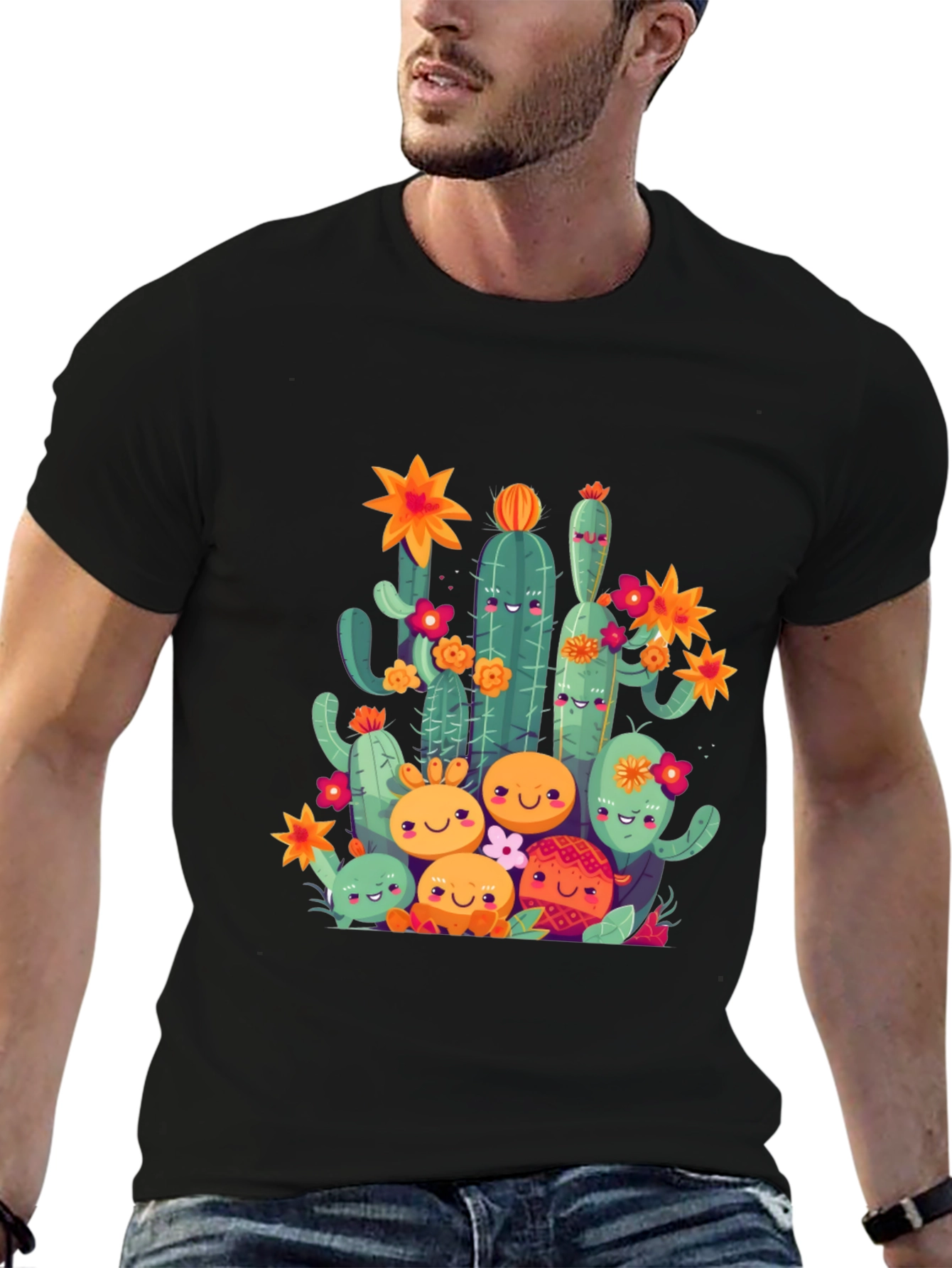 Cactus Family Graphic T-Shirt - Unique & Fun Design