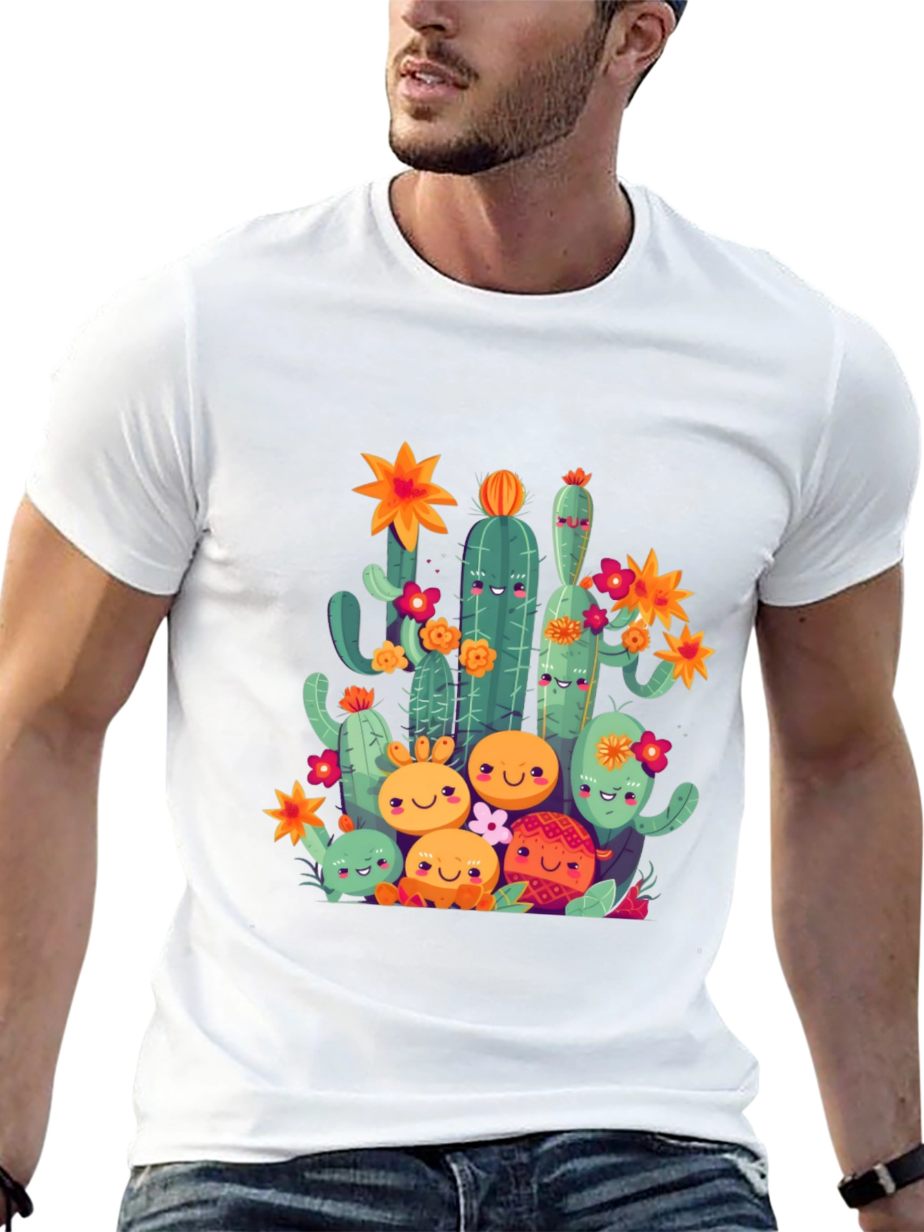 Cactus Family Graphic T-Shirt - Unique & Fun Design