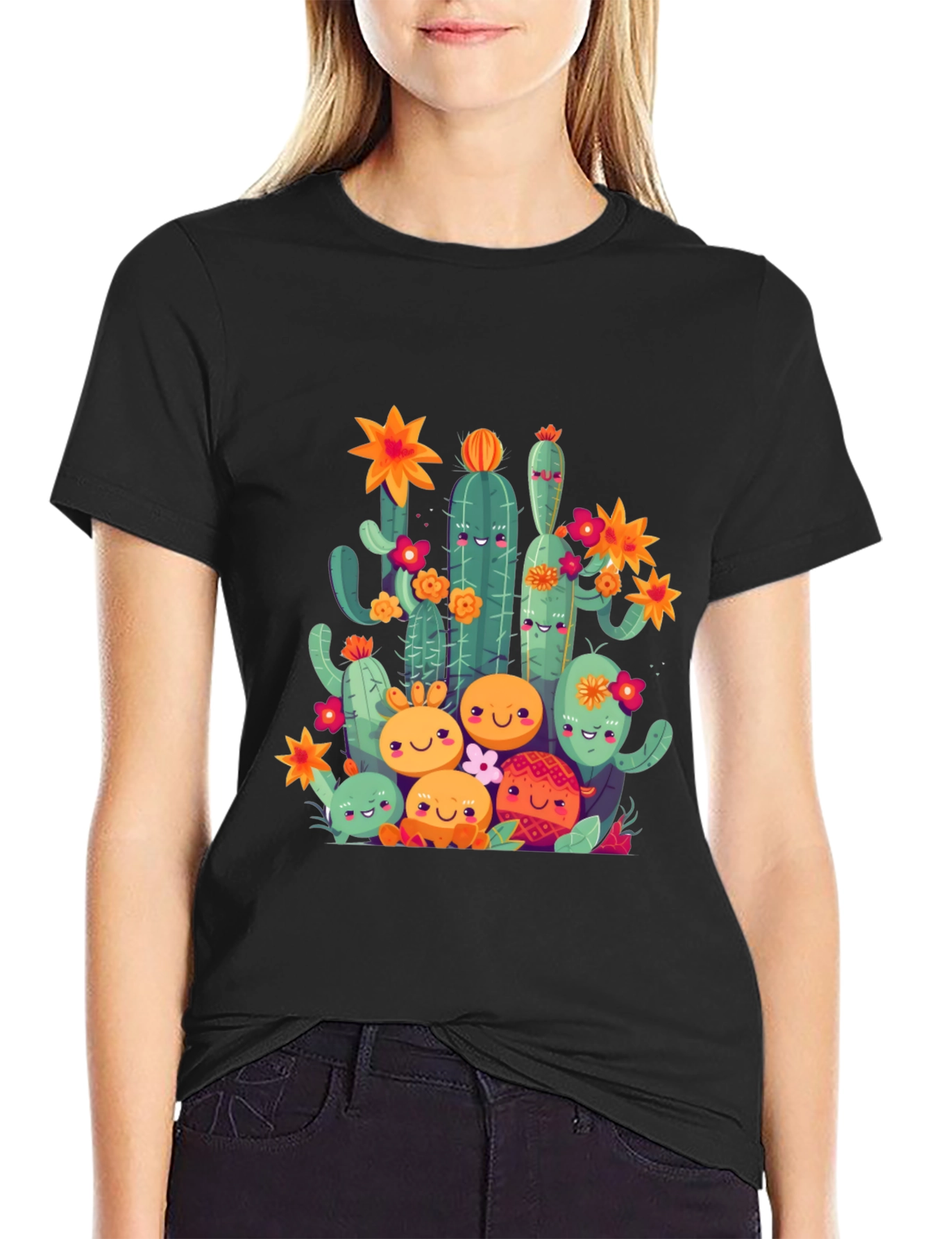 Cactus Family Graphic T-Shirt - Unique & Fun Design