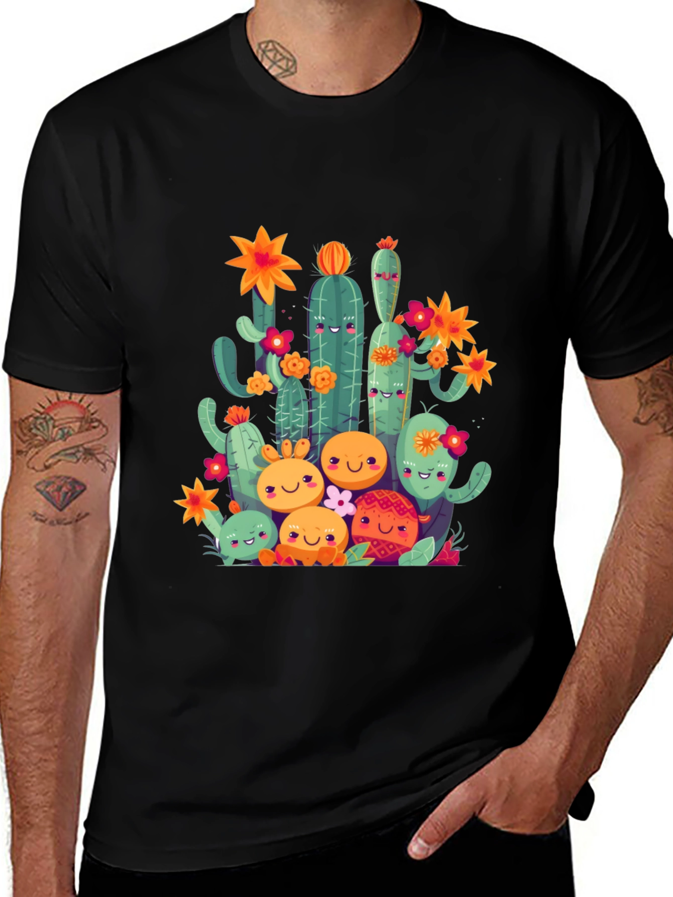 Cactus Family Graphic T-Shirt - Unique & Fun Design