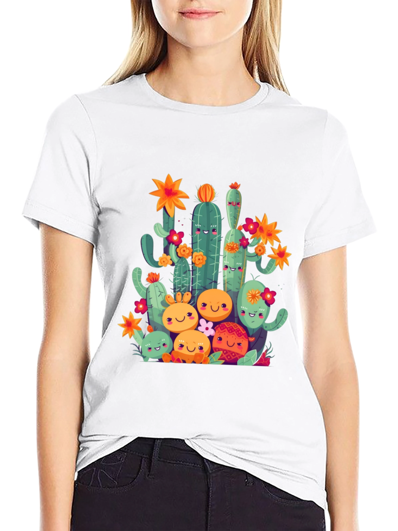Cactus Family Graphic T-Shirt - Unique & Fun Design