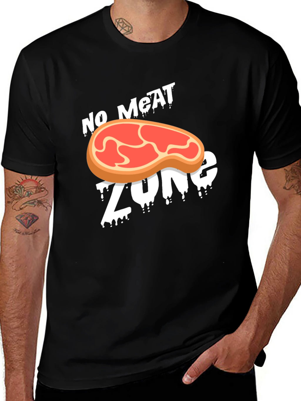 No Meat Zone Graphic T-Shirt - Vegan Style