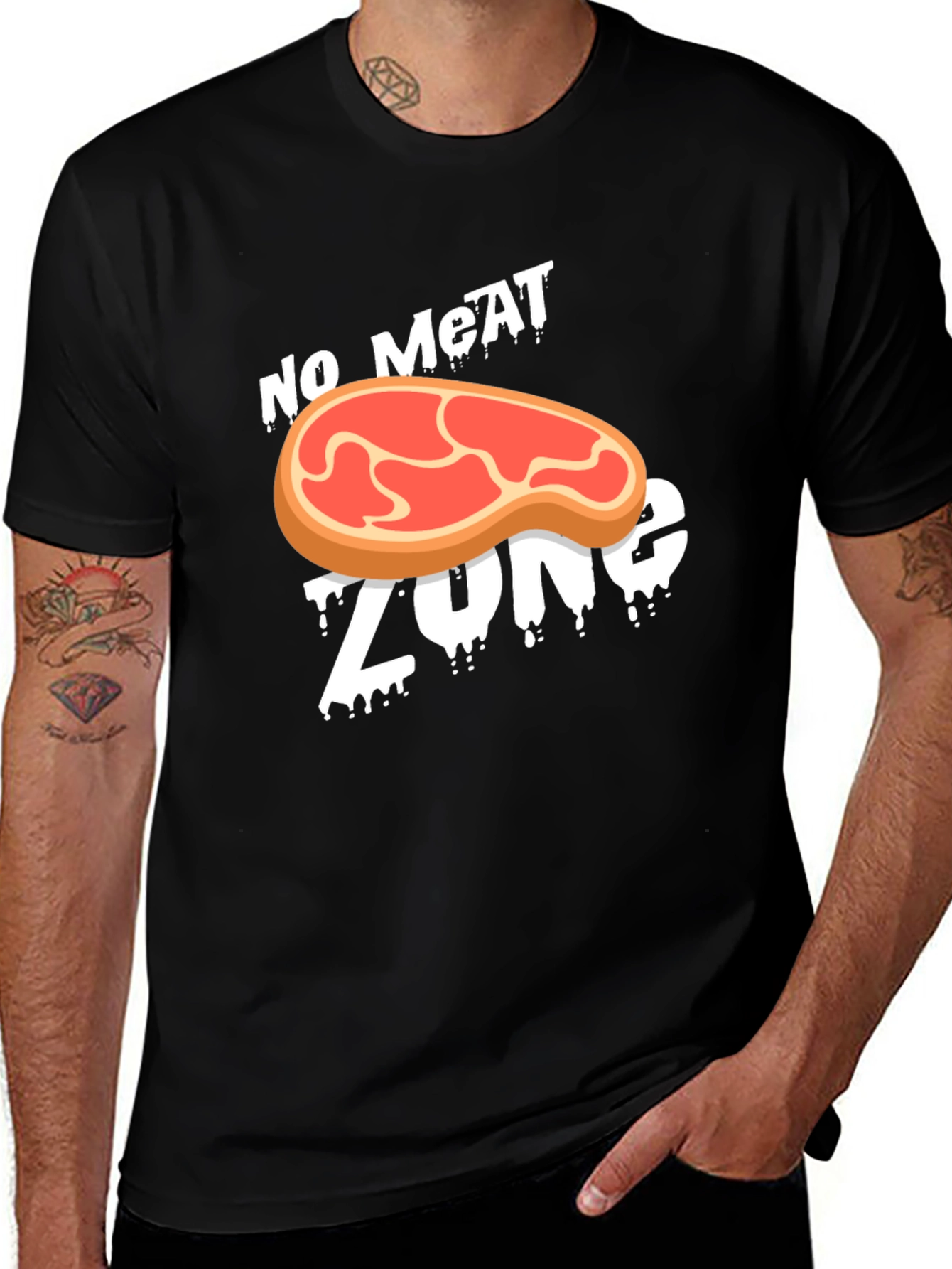 No Meat Zone Graphic T-Shirt - Vegan Style