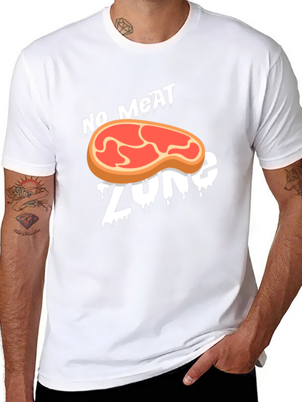 No Meat Zone Graphic T-Shirt - Vegan Style