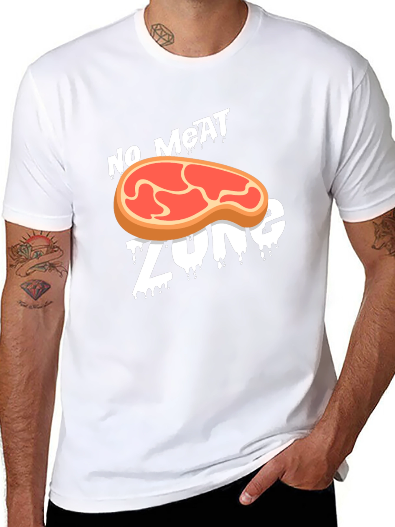 No Meat Zone Graphic T-Shirt - Vegan Style