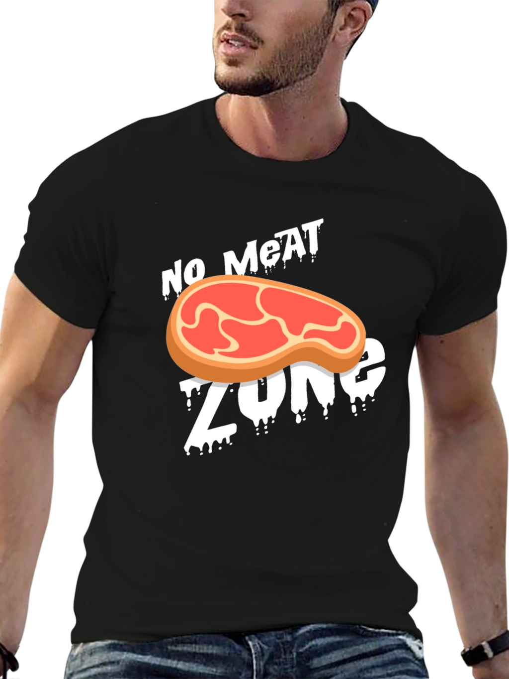 No Meat Zone Graphic T-Shirt - Vegan Style