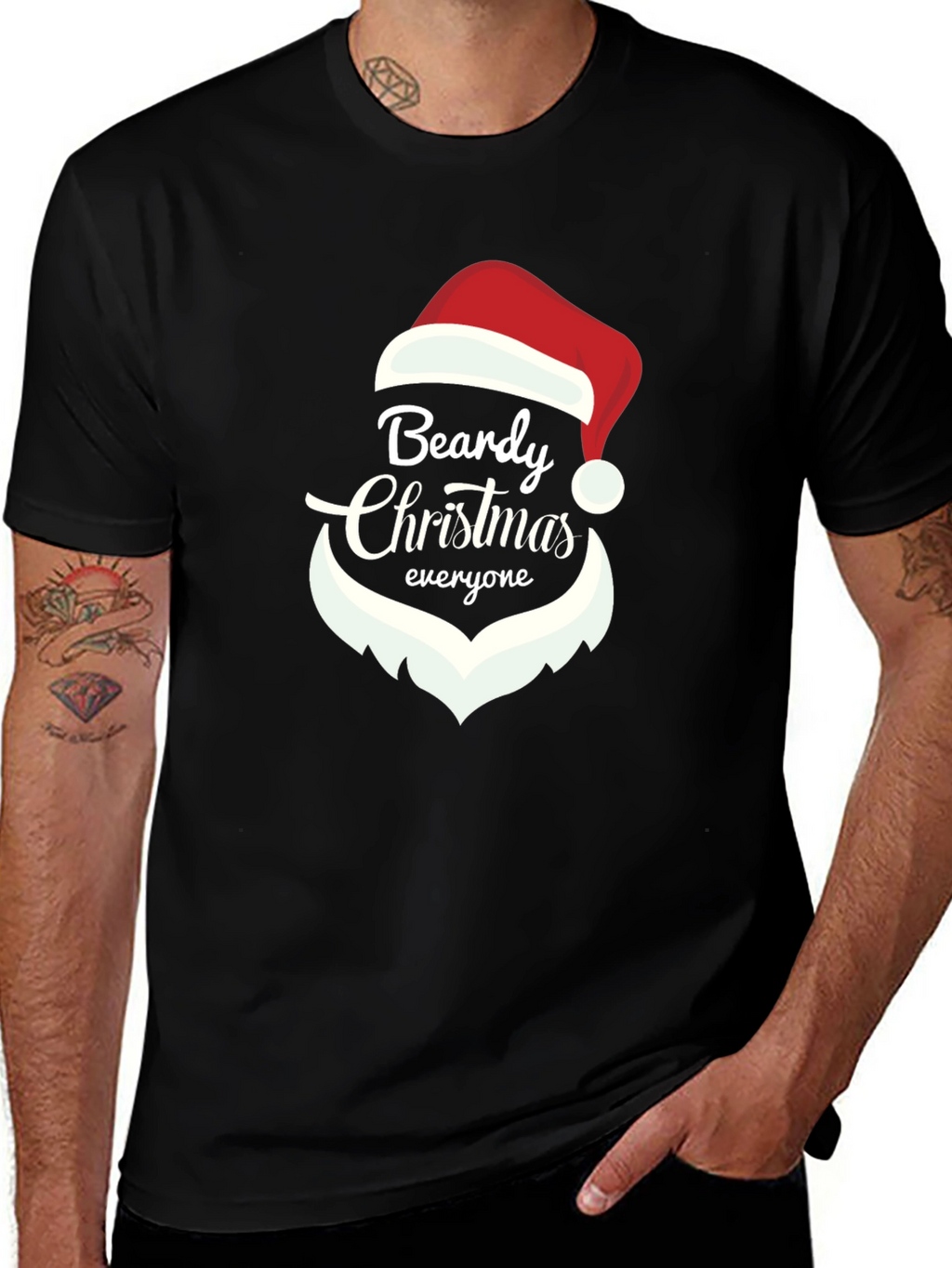 Beardy Christmas T-Shirt Holiday Tee