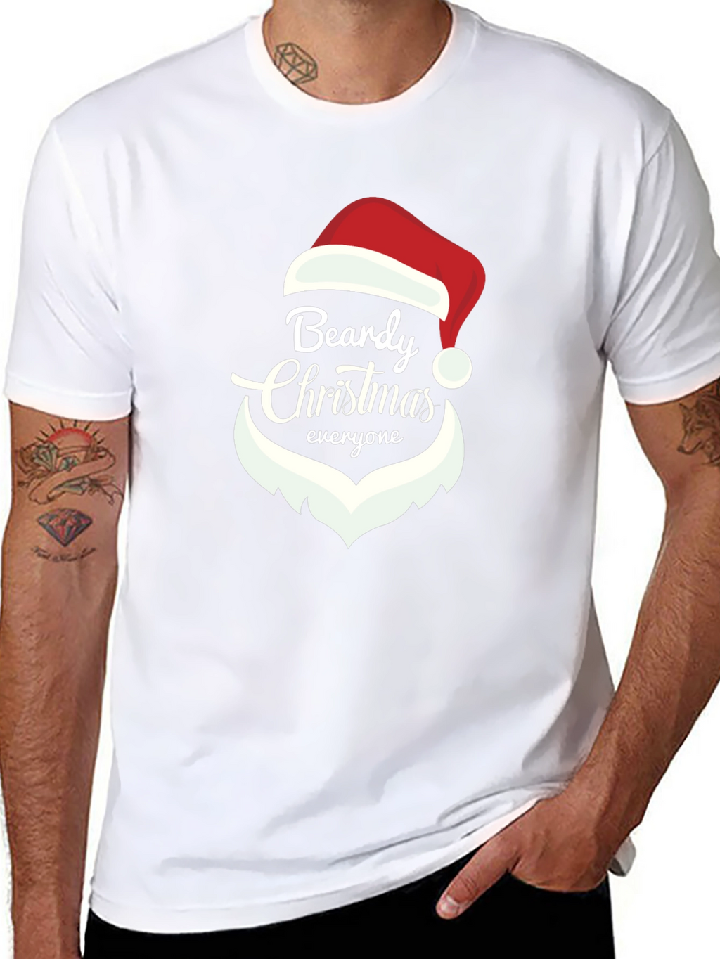 Beardy Christmas T-Shirt Holiday Tee